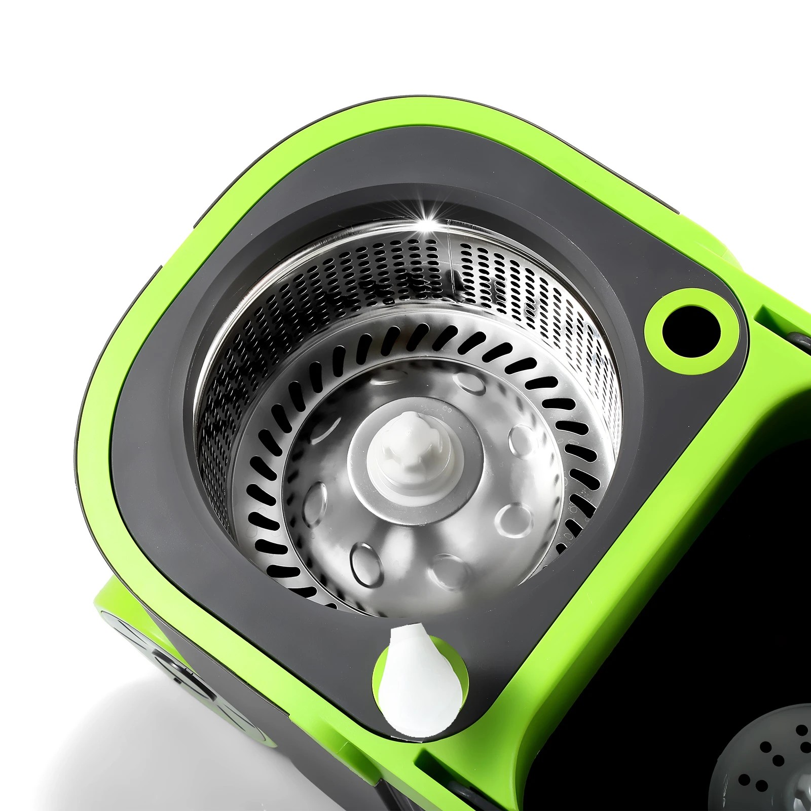 5 Dr FUSSY 360 Degree Spin Floor Mop Bucket System with 4 Extra Microfiber Heads, 5 of 8