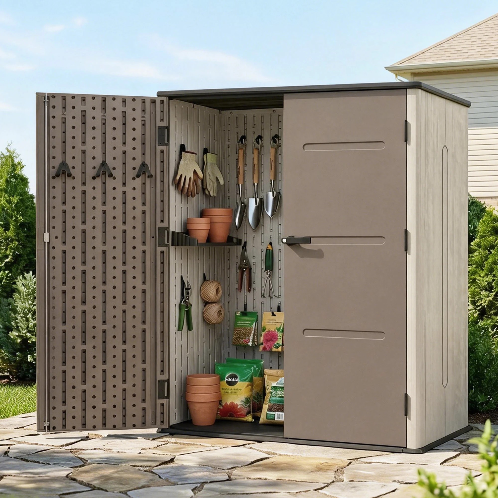 2 Giantz Garden Shed Outdoor Storage Shed Tool Workshop with Lockable Doors - Multi, 2 of 8