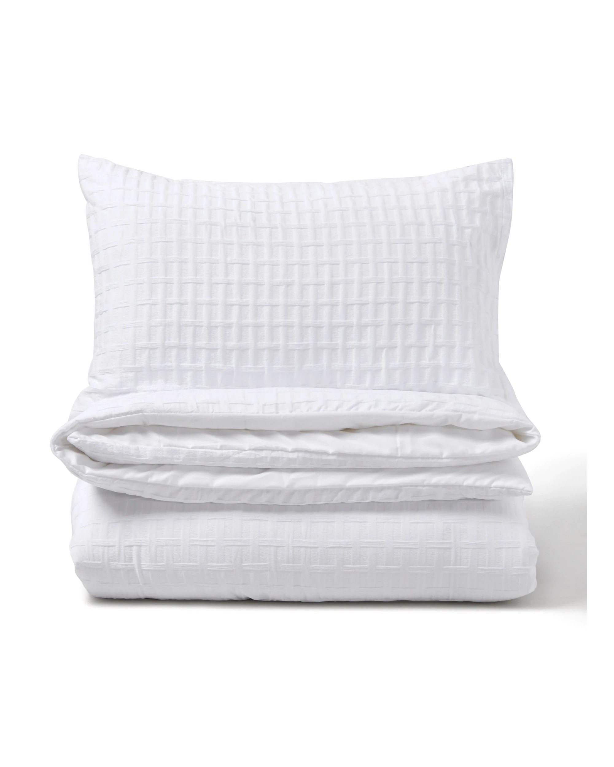2 Dreamaker Aubrey Jacquard Quilt Cover Set - Double Bed - White, 2 of 6