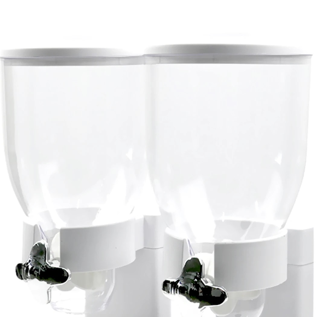 4 Toque Double Cereal Dispenser - White, 4 of 8
