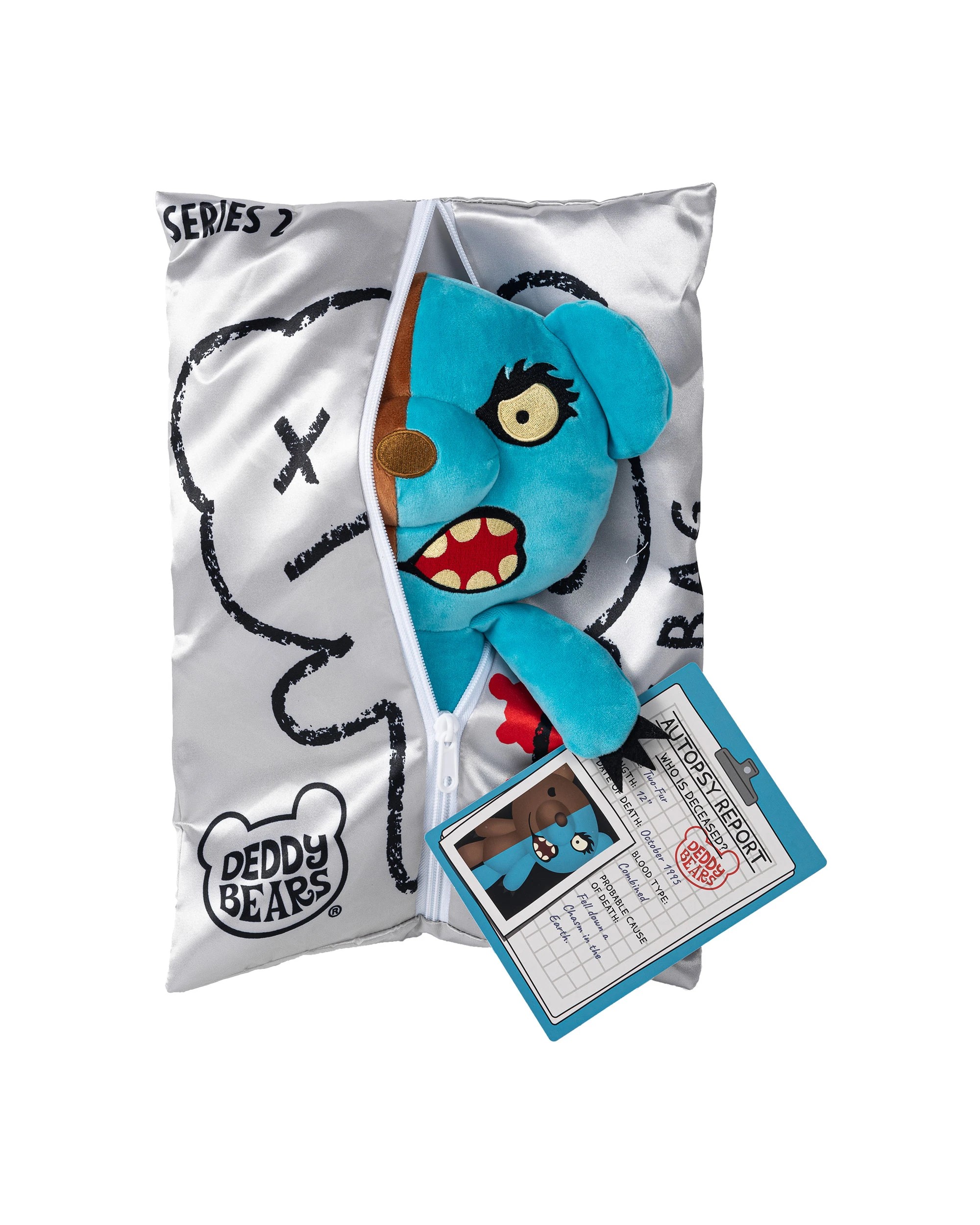 1 Deddy Bears - Two-Fur Bear, Series 2, Plush in Bag, Soft Toy, Blue and Brown, 30cm (Height) - Multi, 1 of 4