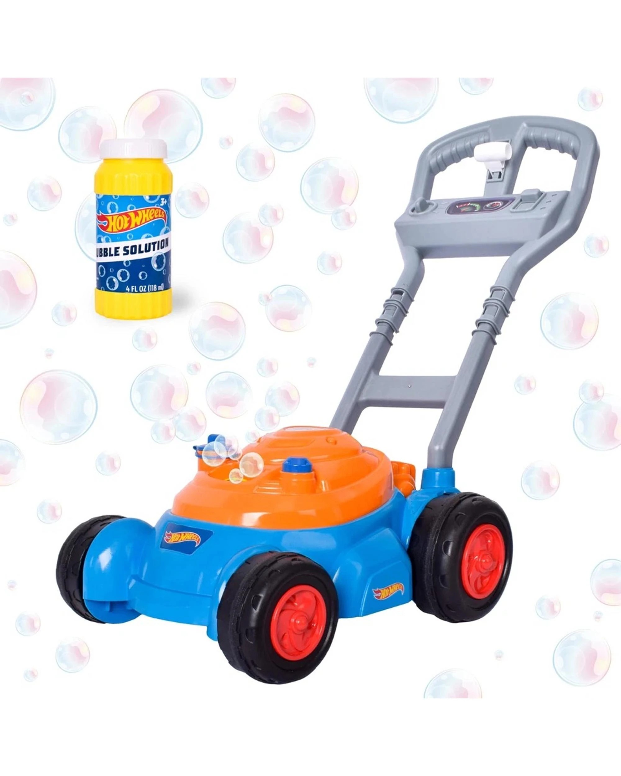 2 Hot Wheels Bubble N Go Mower and Bubble Solution - Blue/Orange - Multi, 2 of 5