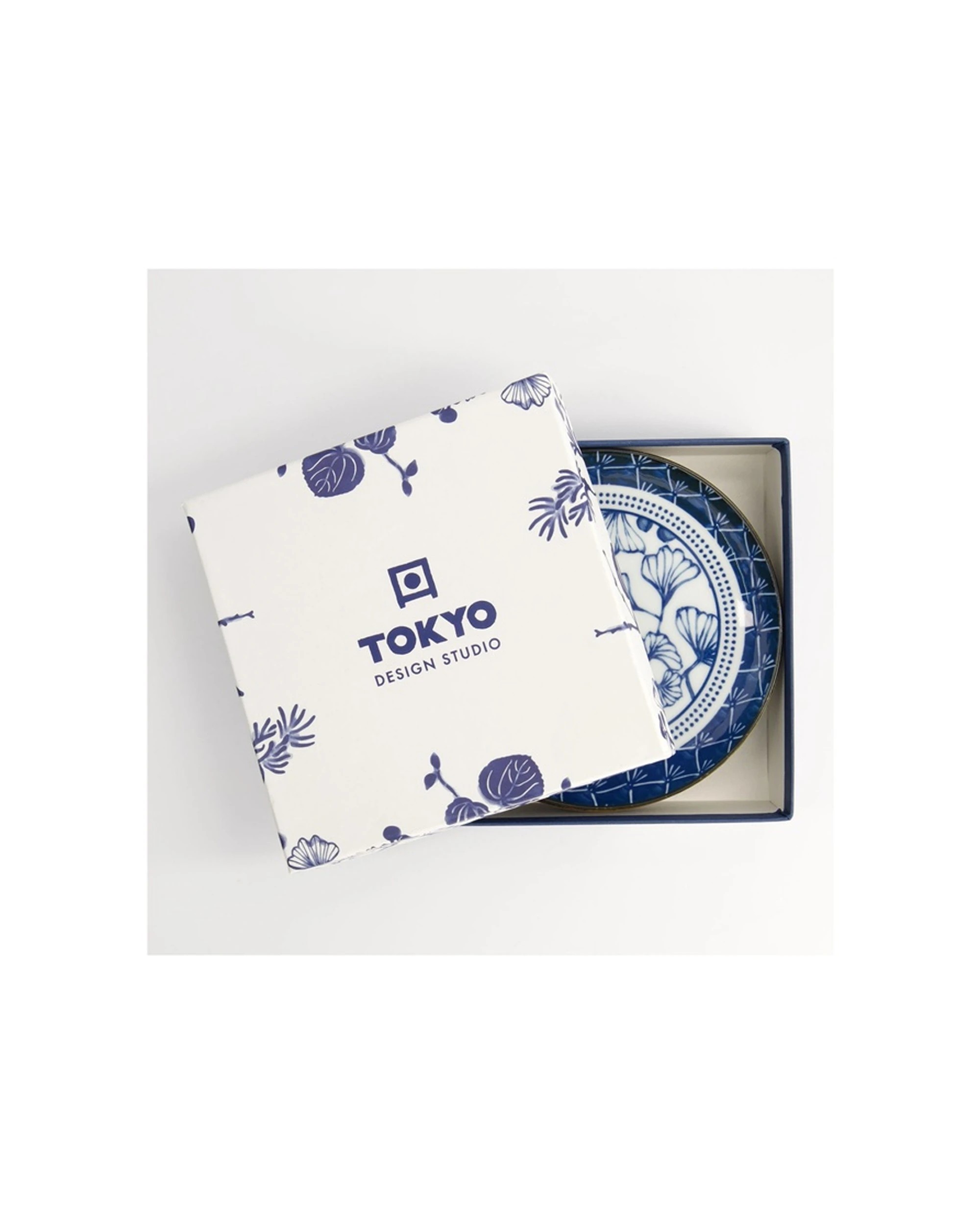 4 Tokyo Design 4pc Studio Flora Japonica Plate Set 16cm Mixed - Blue, 4 of 5