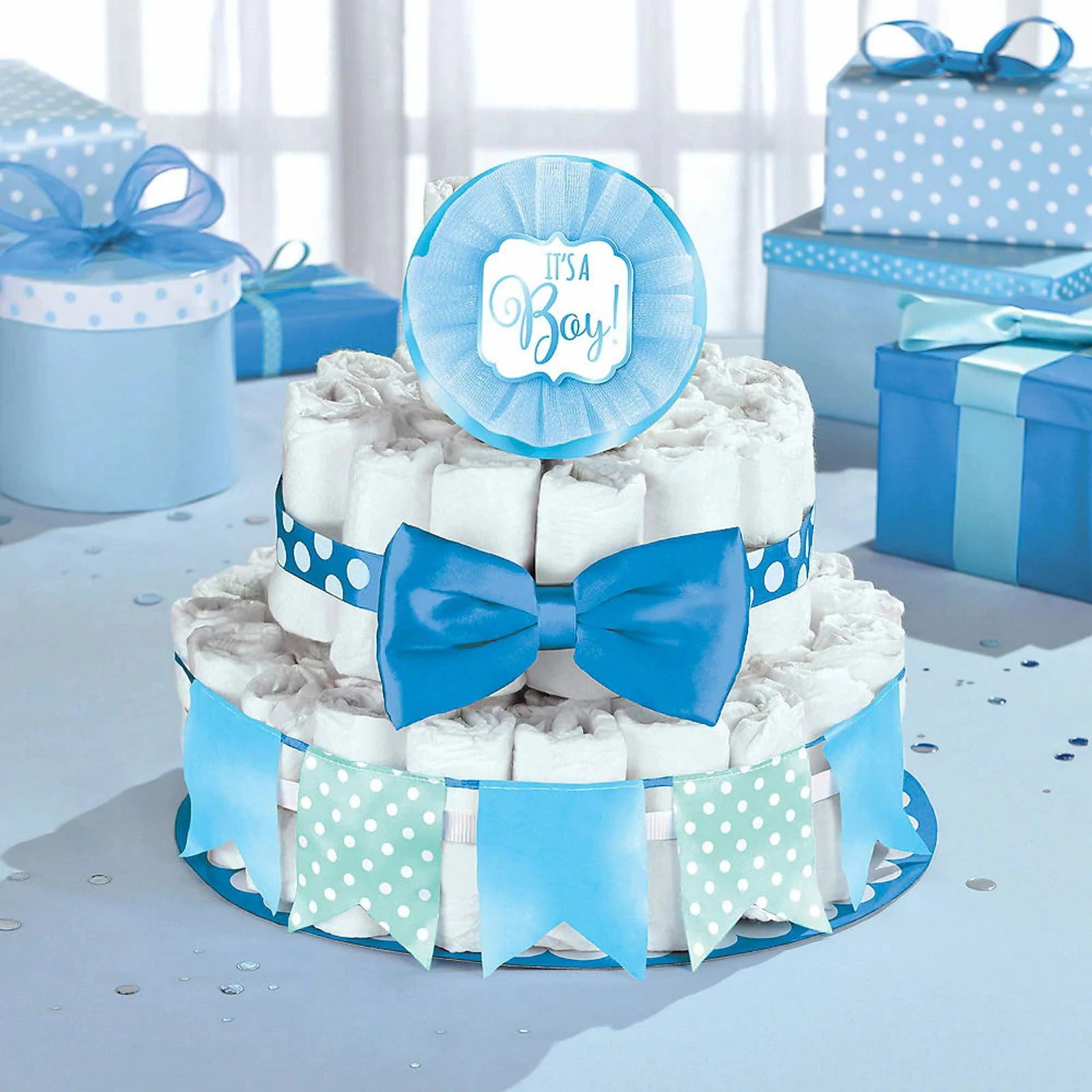 2 Anagram Baby Shower It's a Boy Nappy Cake Decorating Kit - Blue, 2 of 2
