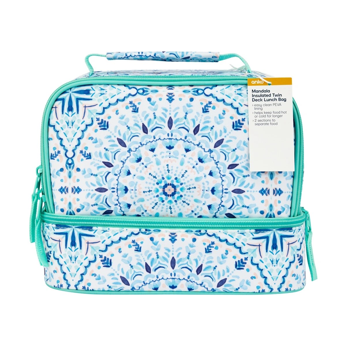 4 Mandala Insulated Twin Deck Lunch Bag, 4 of 6