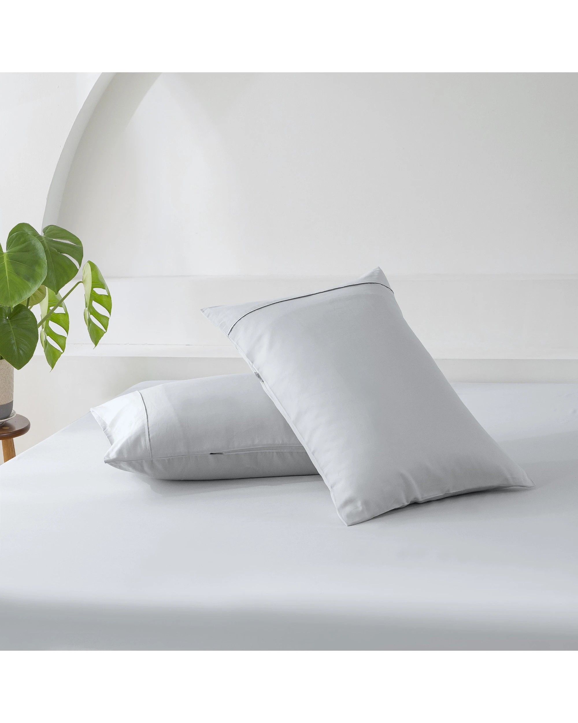 9 ESSN 500TC Cotton Sateen Fitted Sheet Set - King Bed - Silver, 9 of 9