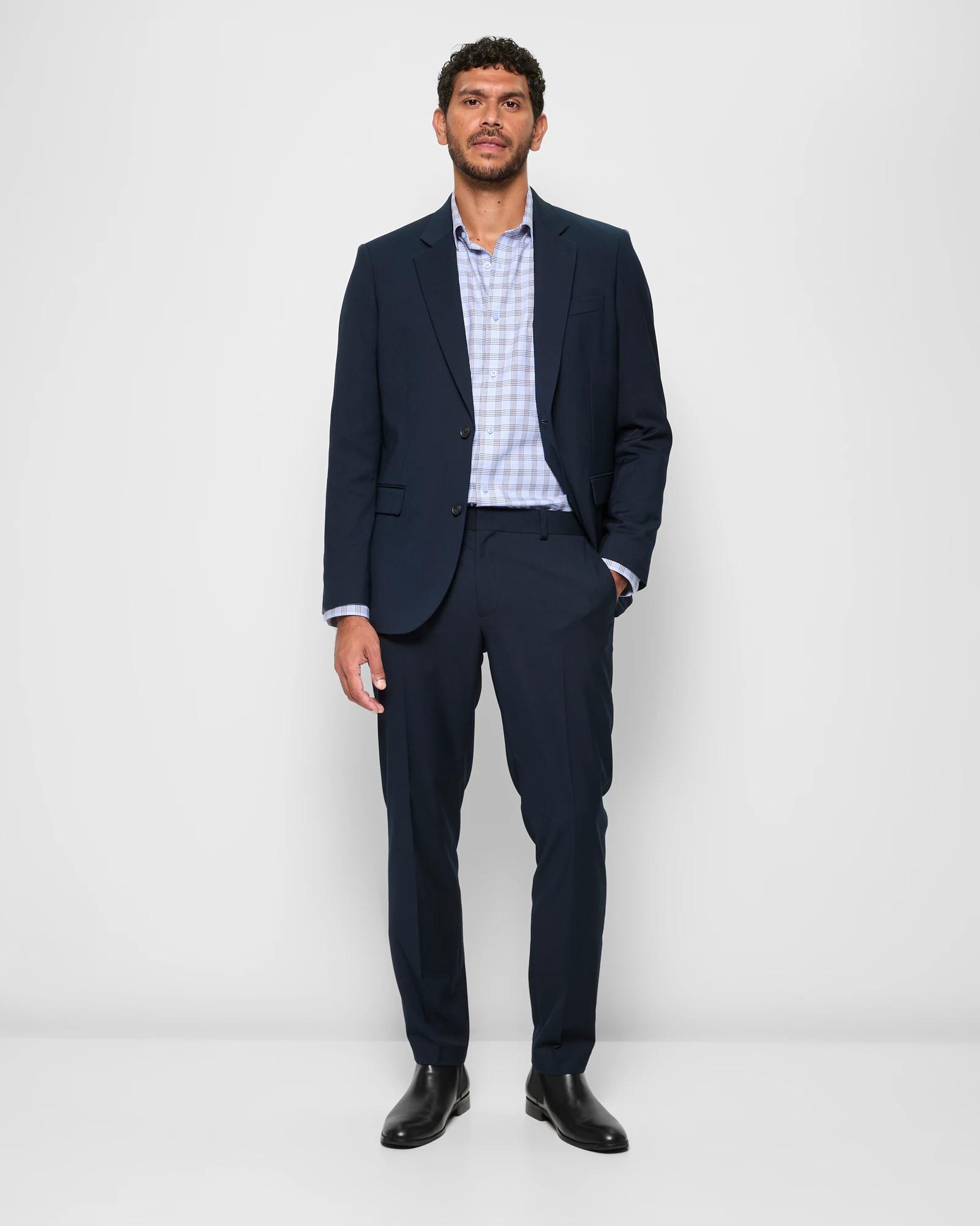 2 Tailored Fit Suit Jacket - Preview NAVY BLUE, 2 of 5
