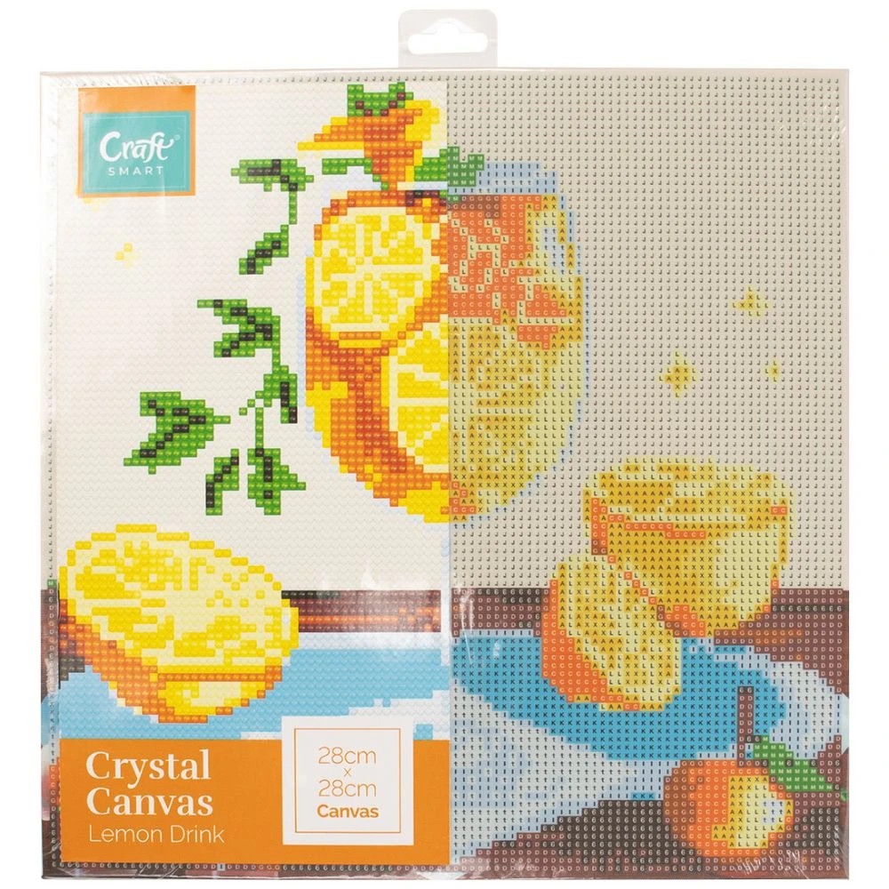 1 Craftsmart Crystal Canvas 28x28 Lemon Drink, 1 of 2