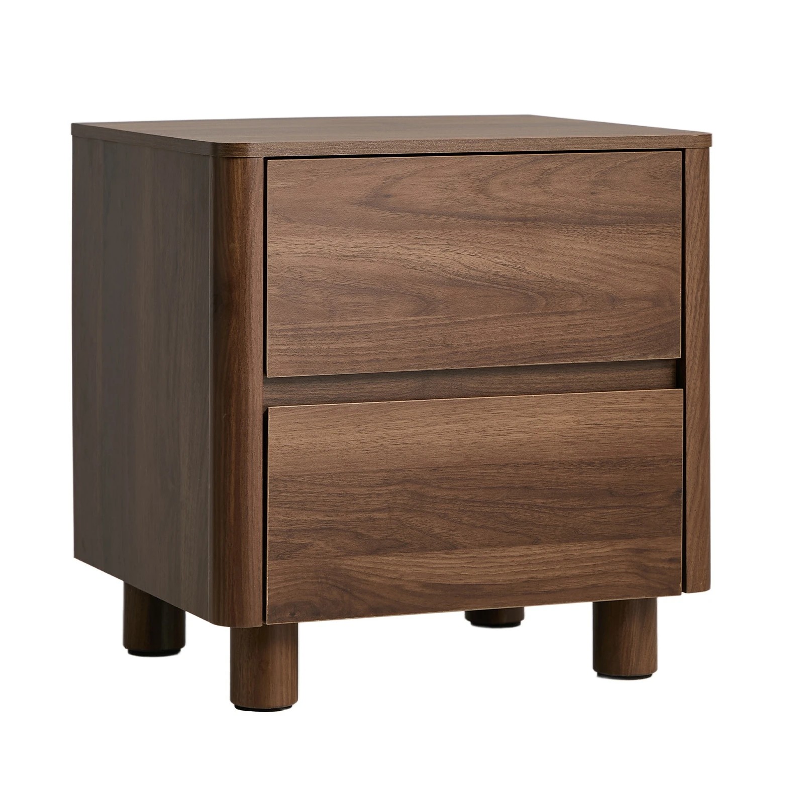 6 Oikiture Bedside Table 2 Drawers Storage Cabinet Nightstand Side Table - Brown, 6 of 9