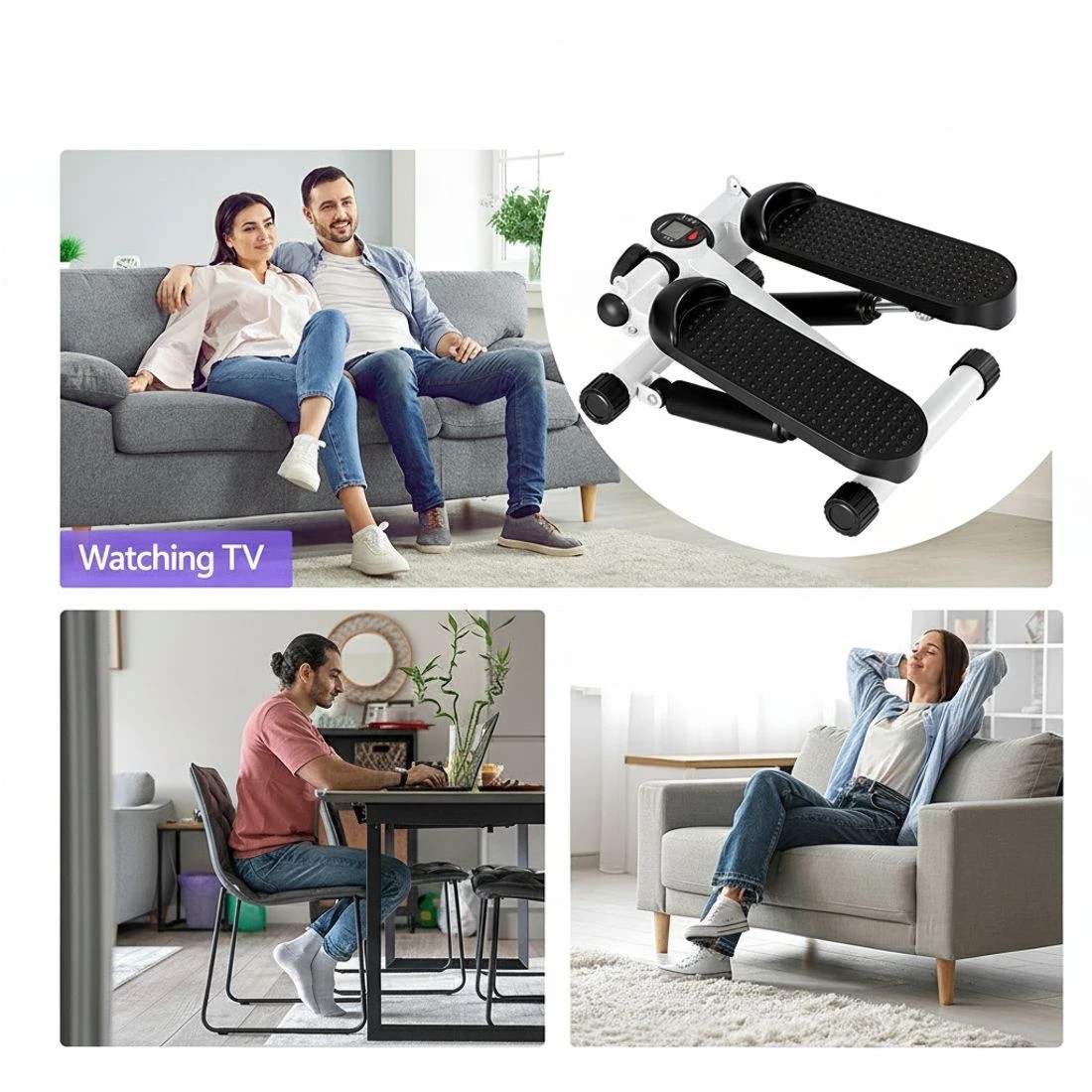 6 Everfit Mini Stepper with Resistance - Black, 6 of 7