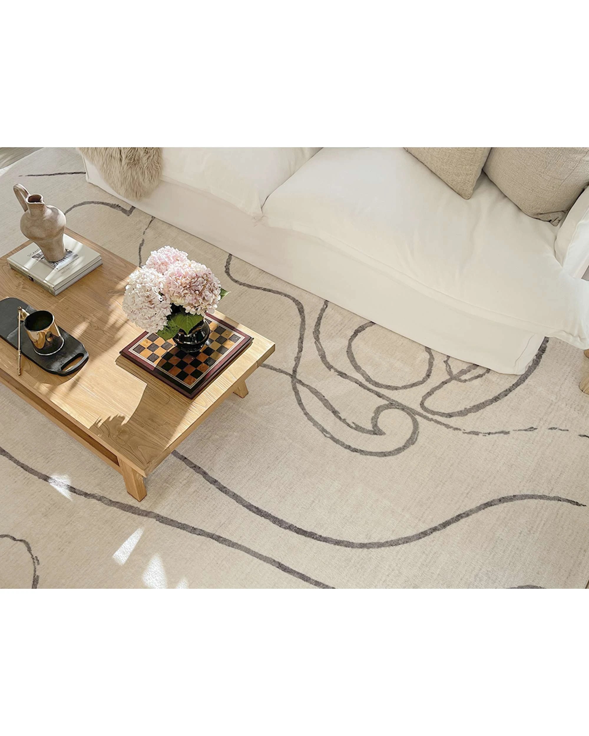 7 Loopsie Turey Abstract Washable Rug-180cm x 120cm - Beige, 7 of 7