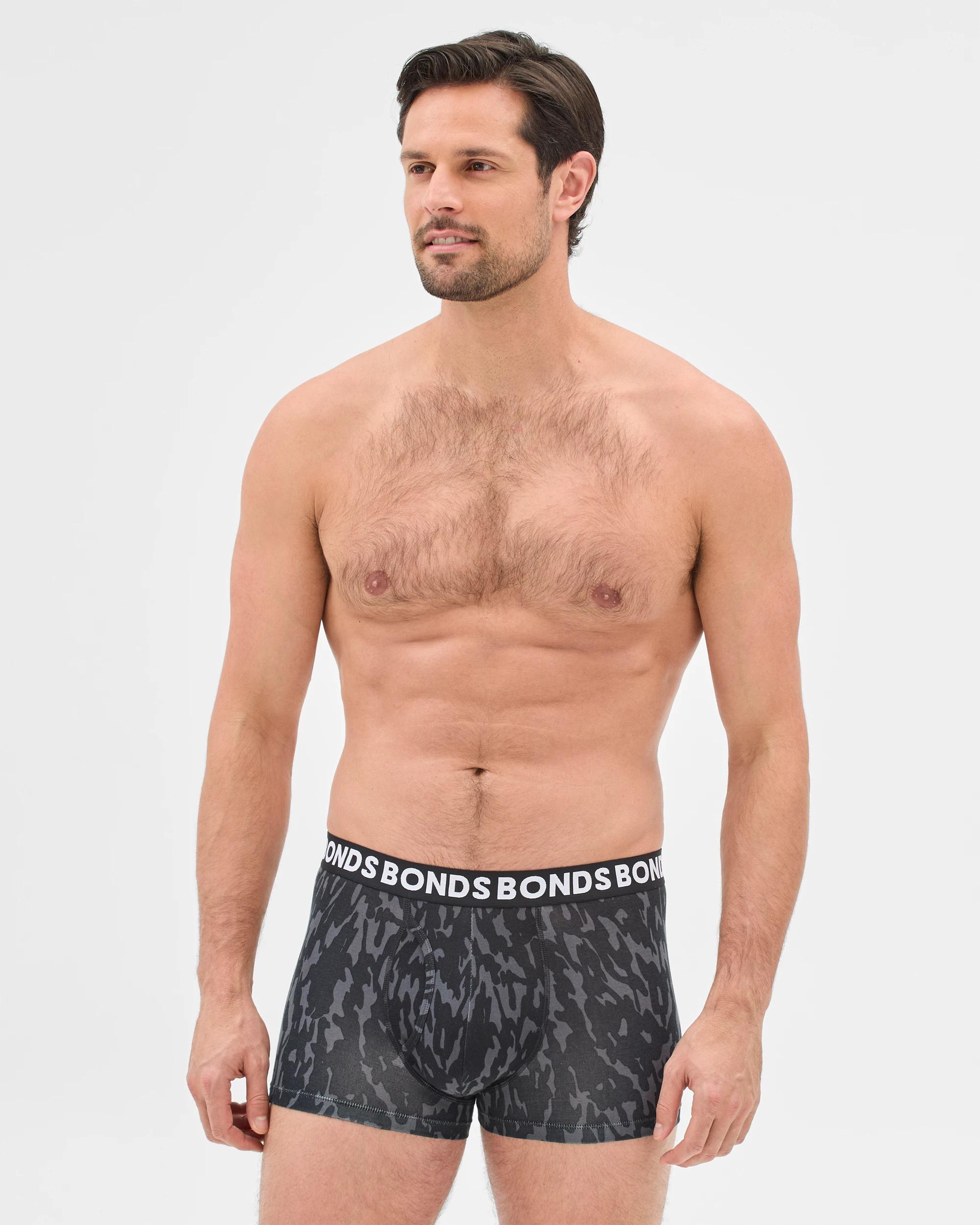 2 Comfy Classic Trunks 3 Pack - Bonds CHEETAH/GREY/BLACK, 2 of 4