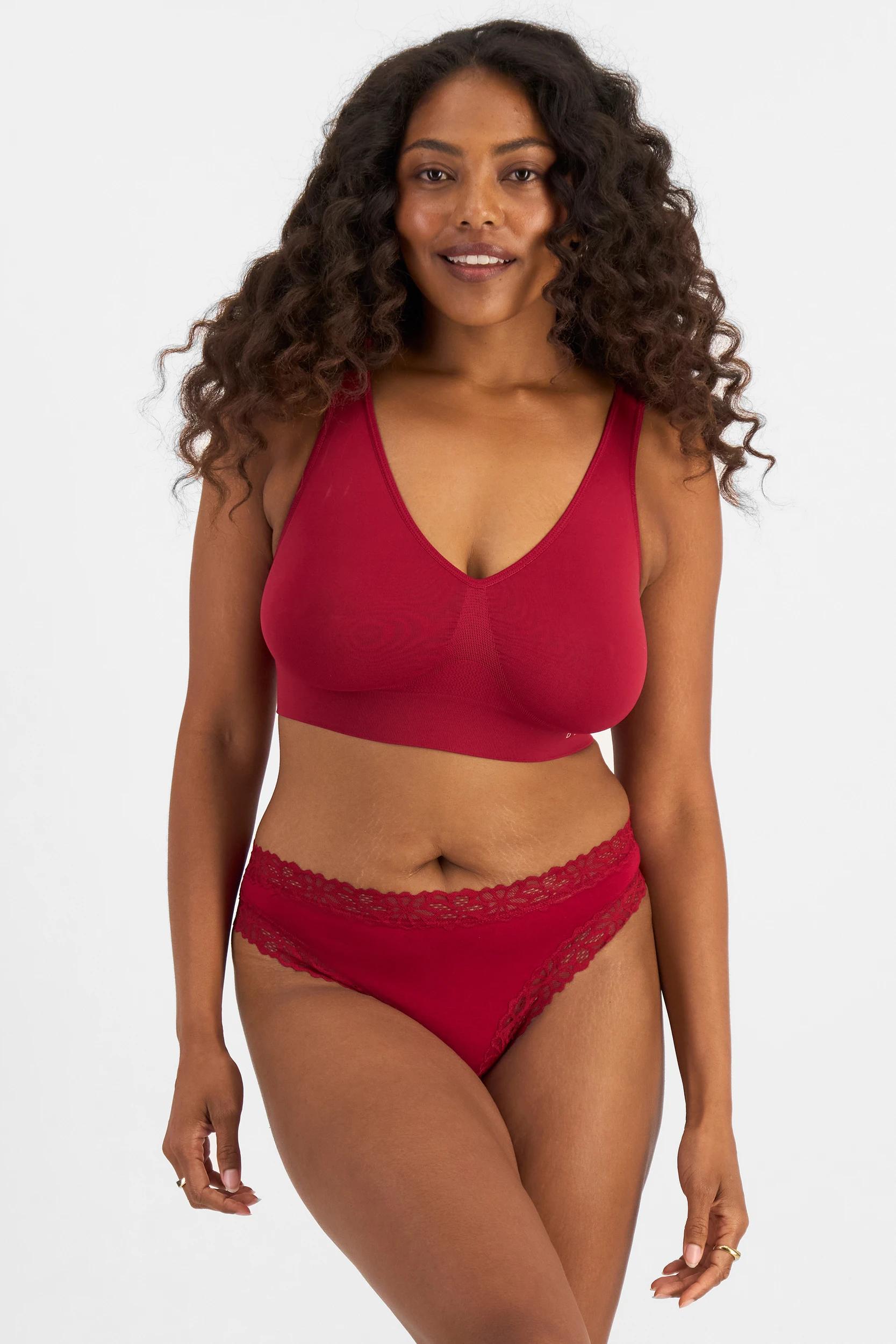 1 Bonds Bamboo Lacetail G-String Briefs CHERRY WINE, 1 of 7