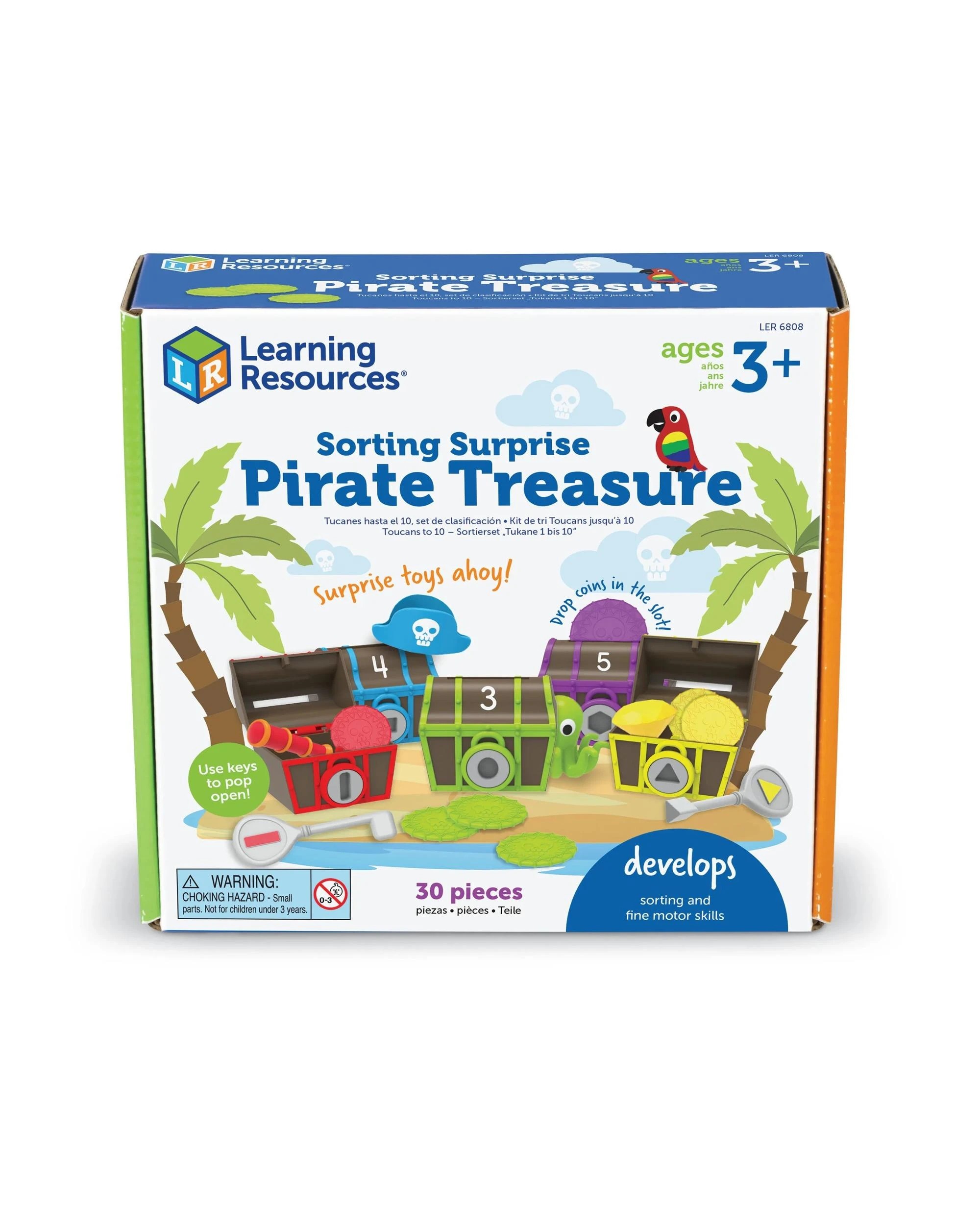 2 Learning Resources Sorting Surprise Pirate Treasure Playset, 2 of 5