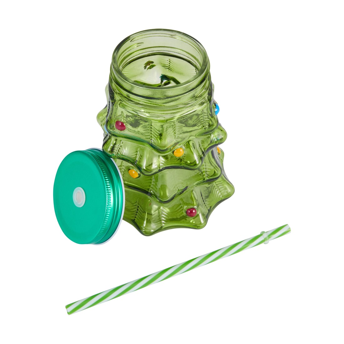 5 Christmas Tree Drink Jar and Straw, 5 of 7
