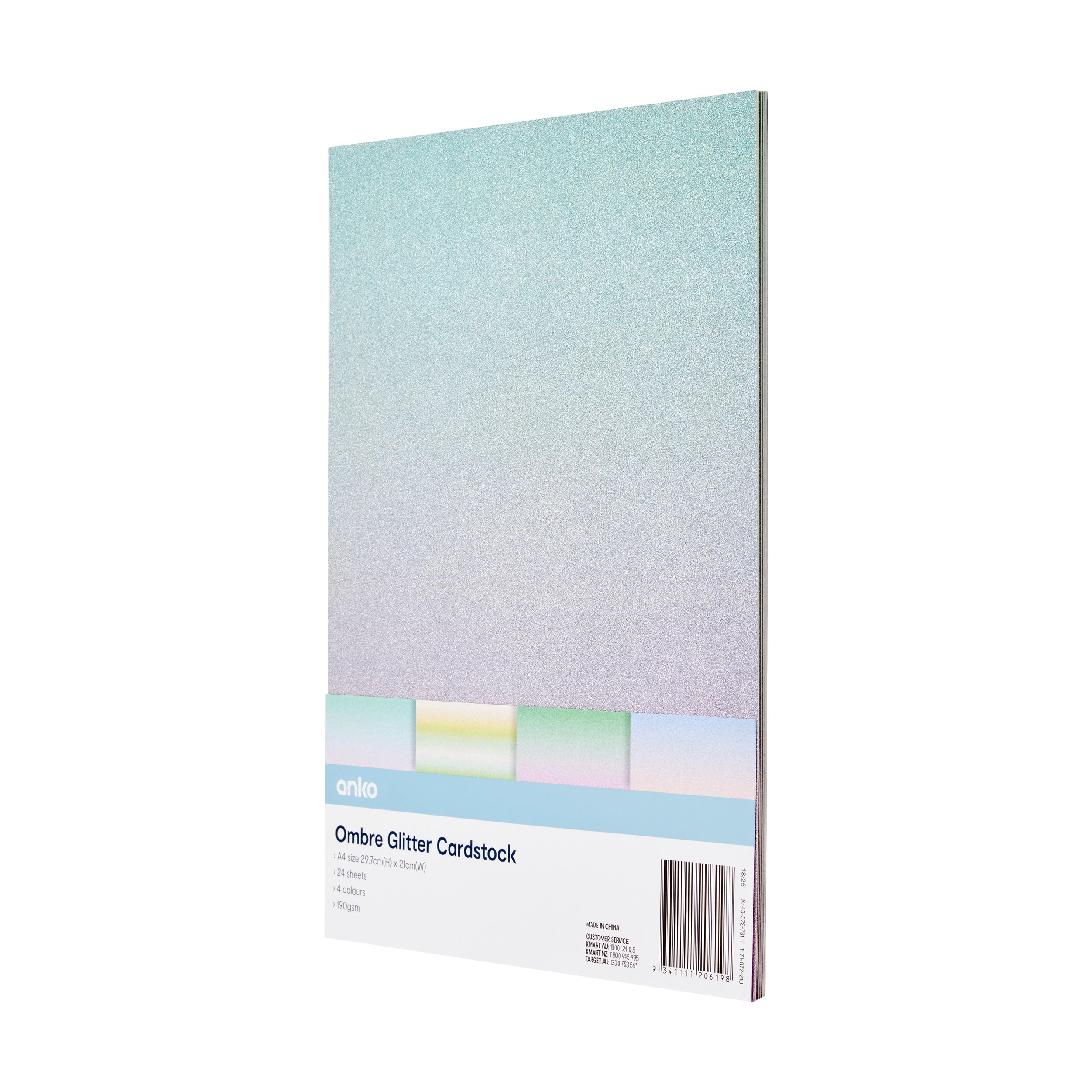 2 24 Pack Ombre Glitter Cardstock, 2 of 4