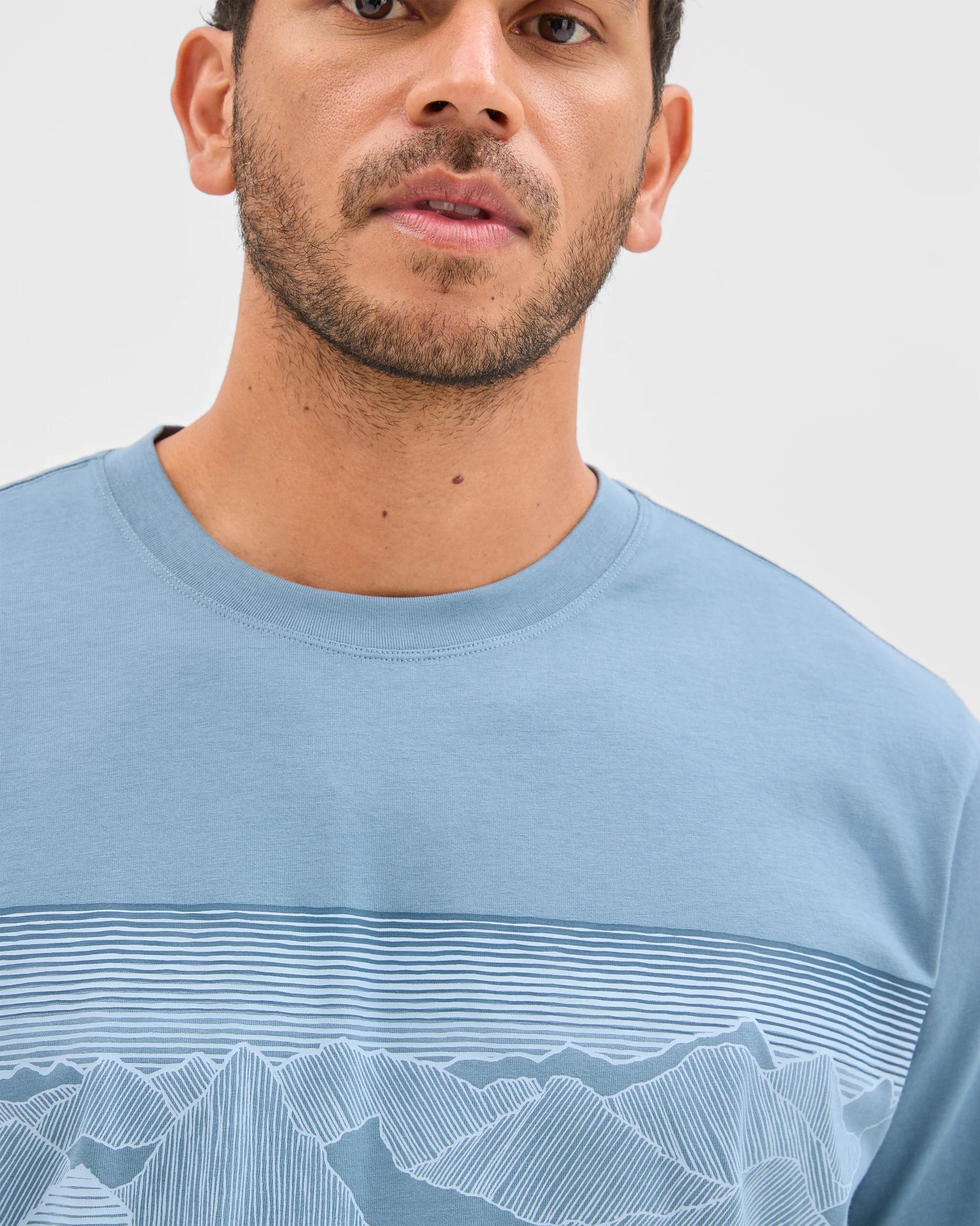 3 Target Man Australian Cotton Print T-Shirt BLUESTONE MOUNTAINS, 3 of 5