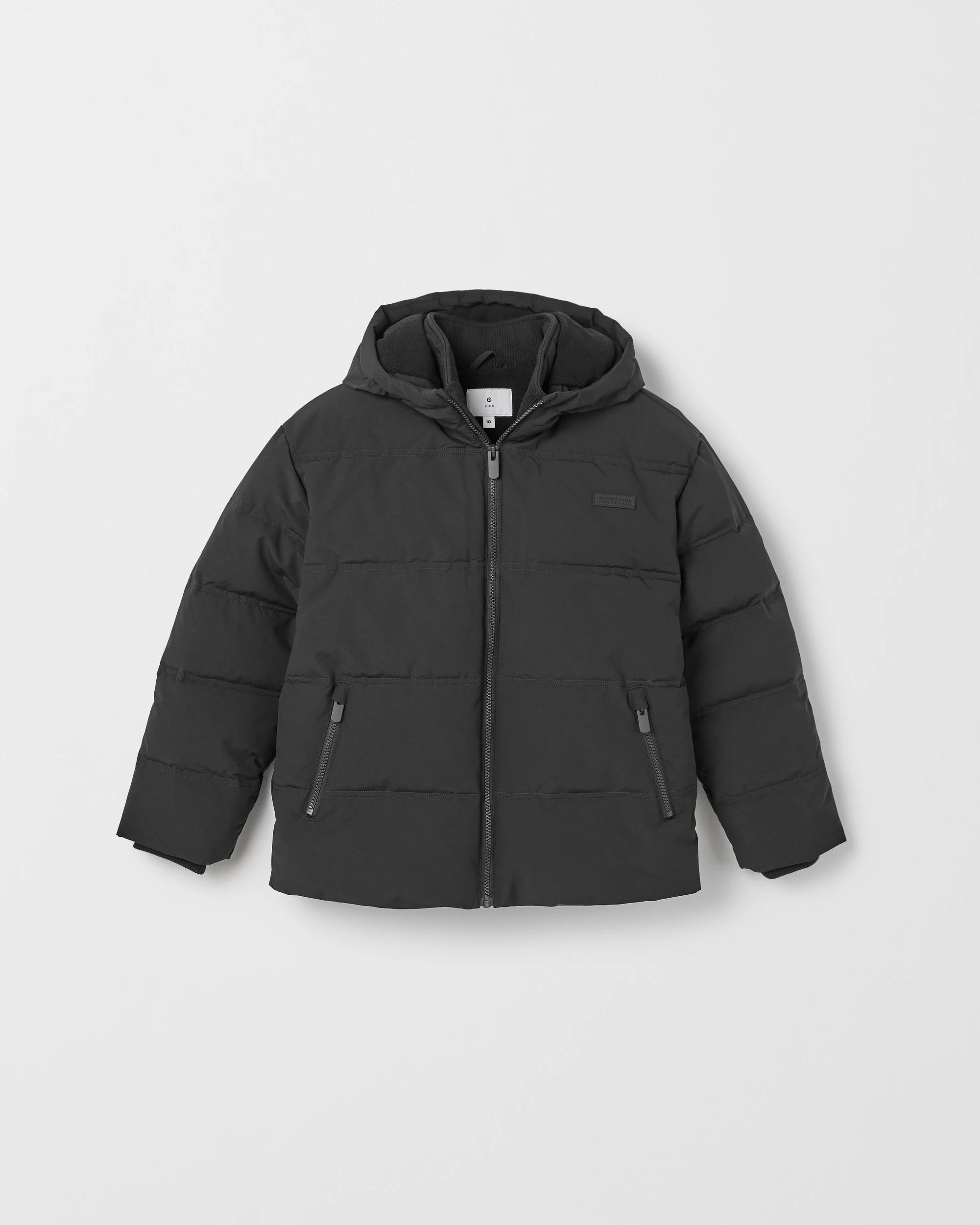 6 Target Kids Hooded Puffer Jacket BLACK, 6 of 7