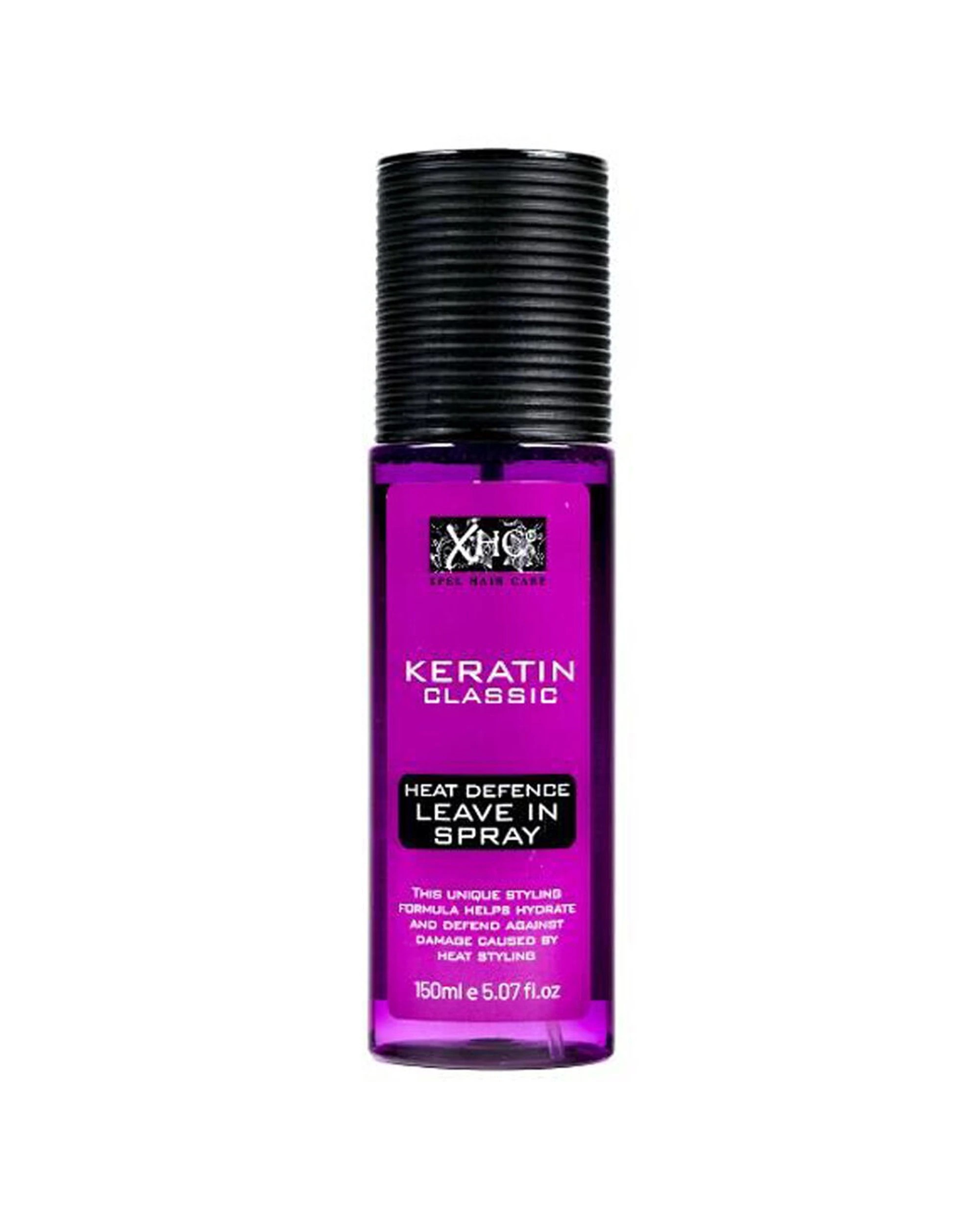 2 XHC 12PK Keratin Classic Heat Defence Leave In Spray For All Hair Types 150ml - Purple, 2 of 3