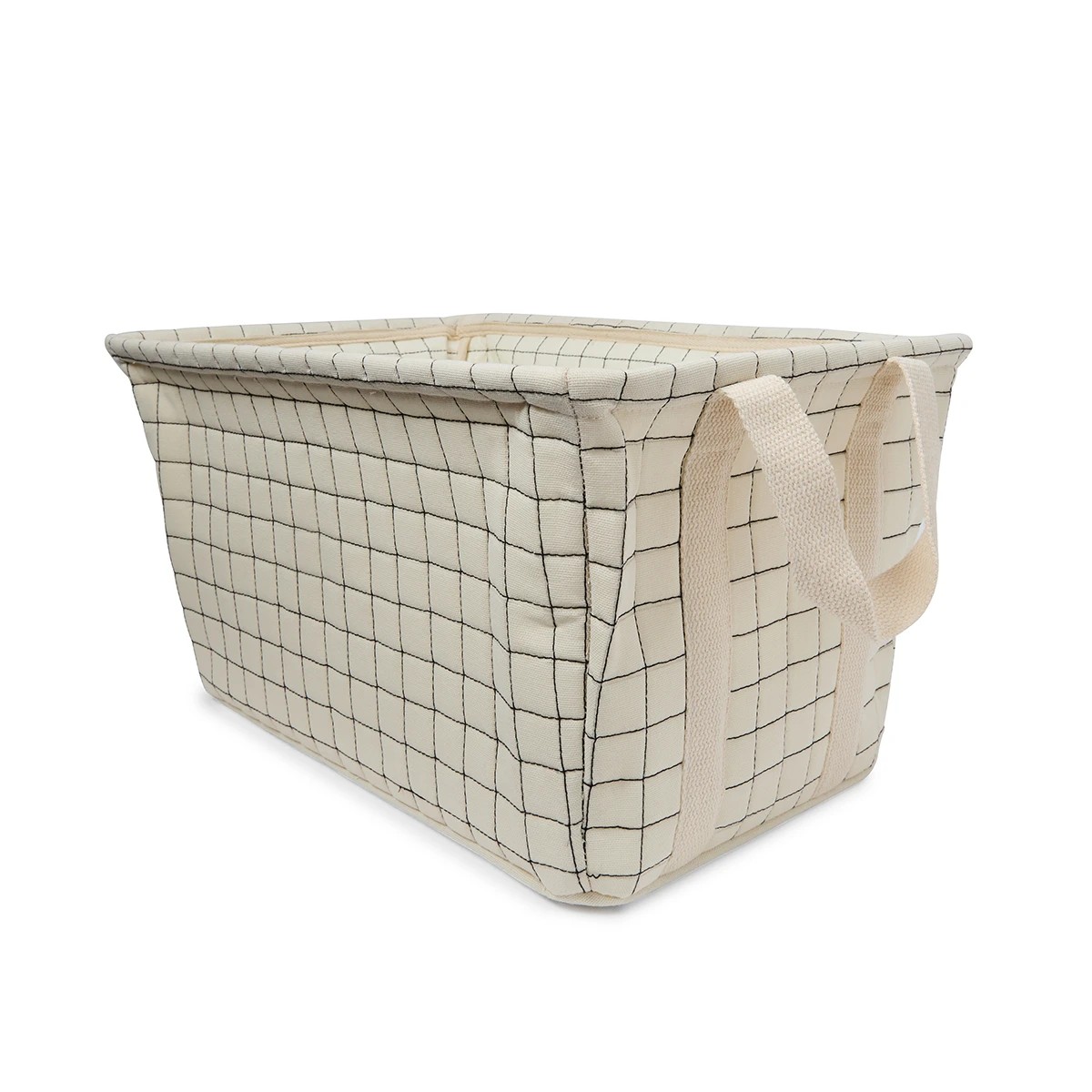 1 Rectangle Quilted Basket - Beige, 1 of 8