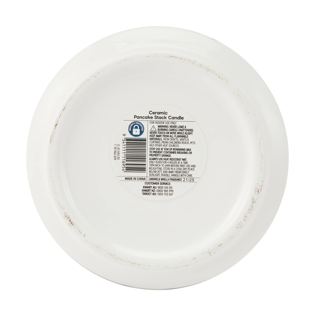 6 Ceramic Pancake Stack Candle, 6 of 6