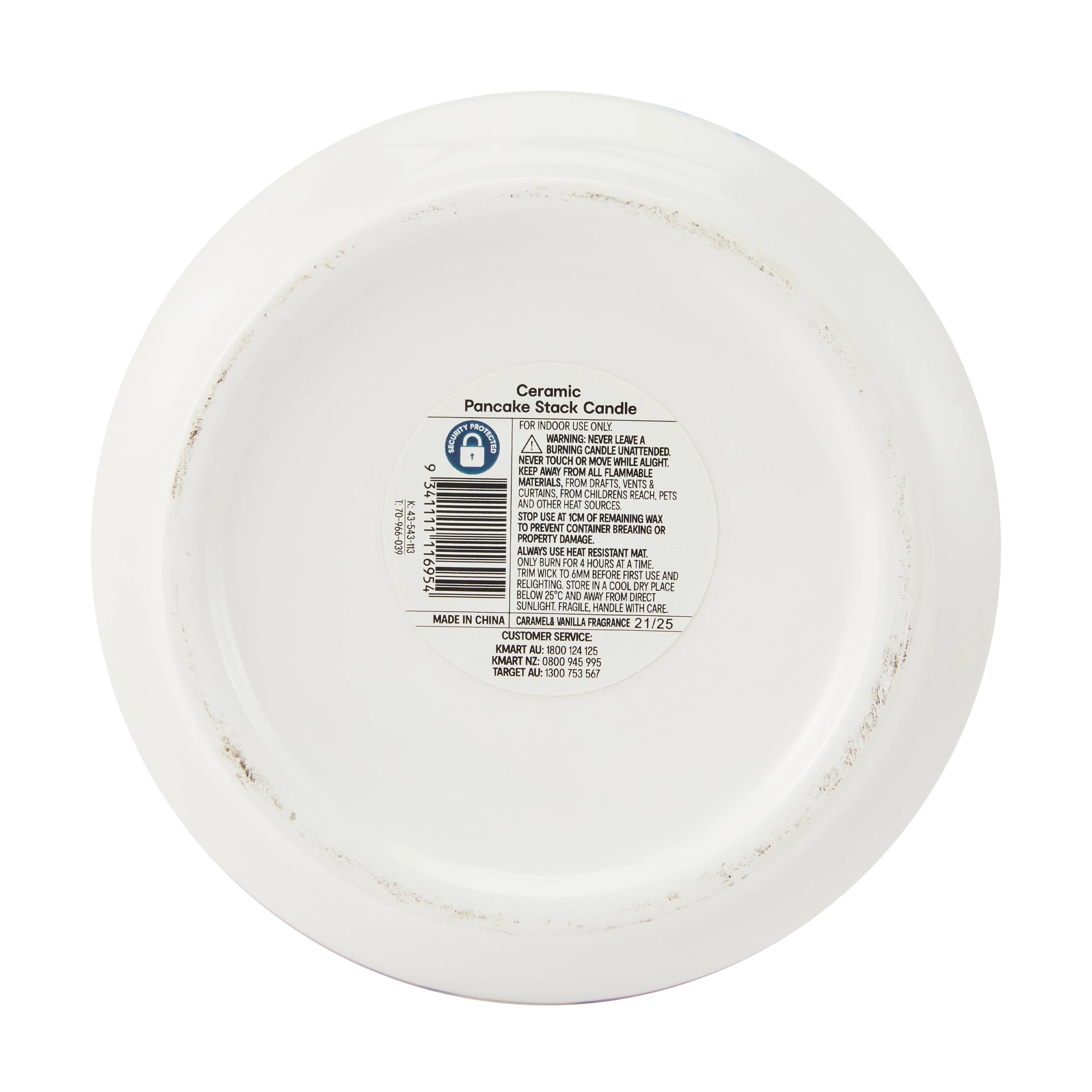 6 Ceramic Pancake Stack Candle, 6 of 6