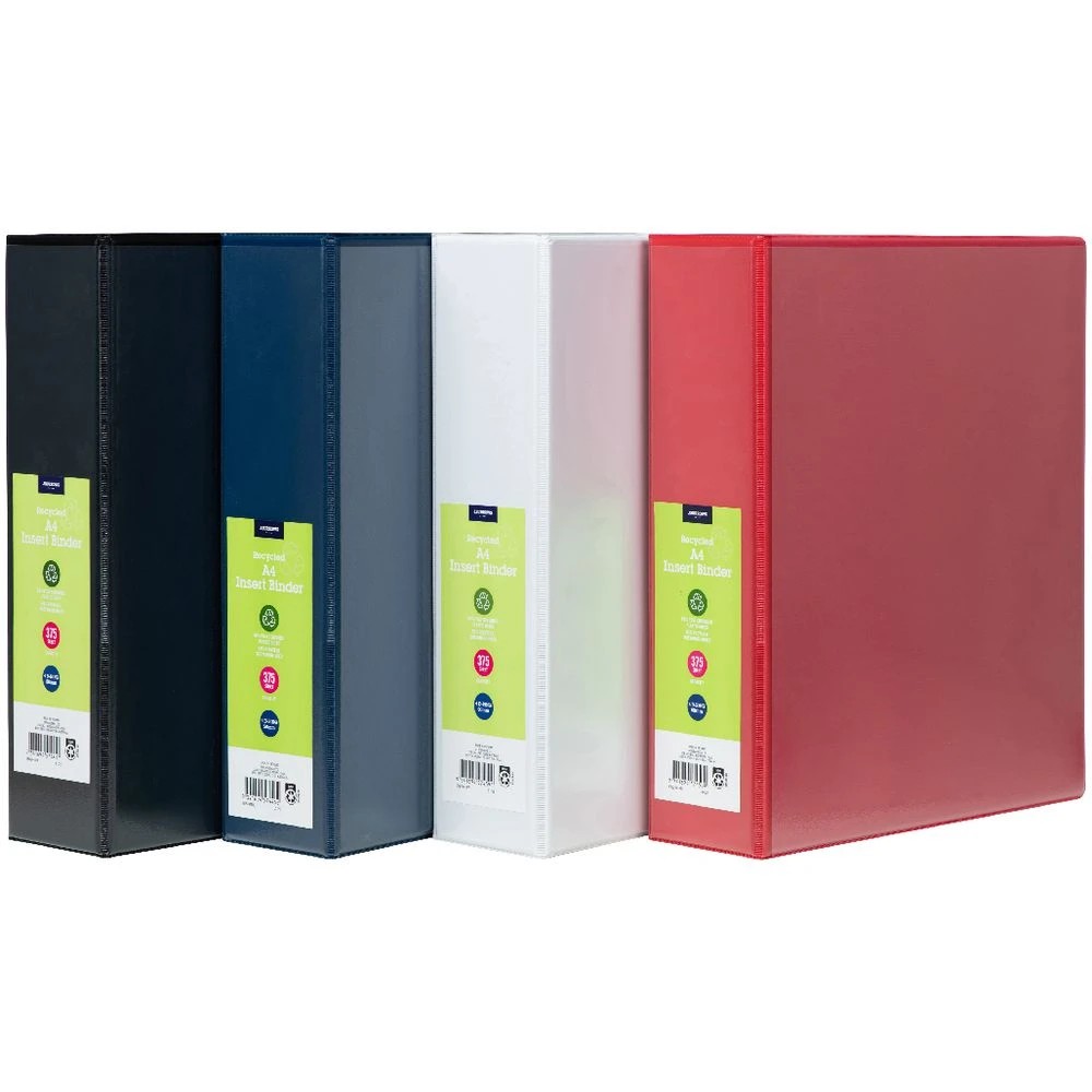 6 J.Burrows Insert Binder A4 4 D-Ring 50mm Red, 6 of 6