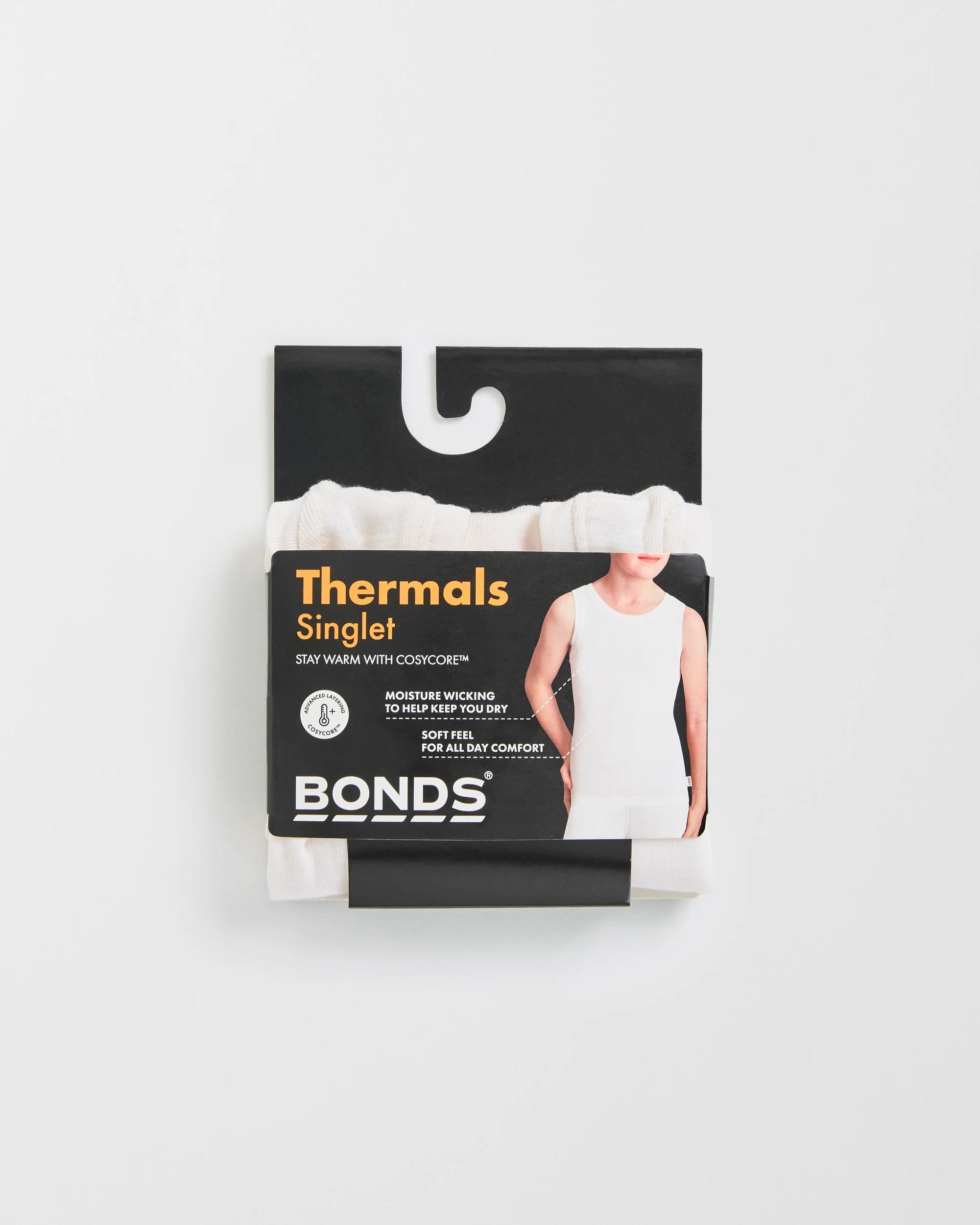 3 Bonds Kids Thermal Singlet Vest WHITE, 3 of 3