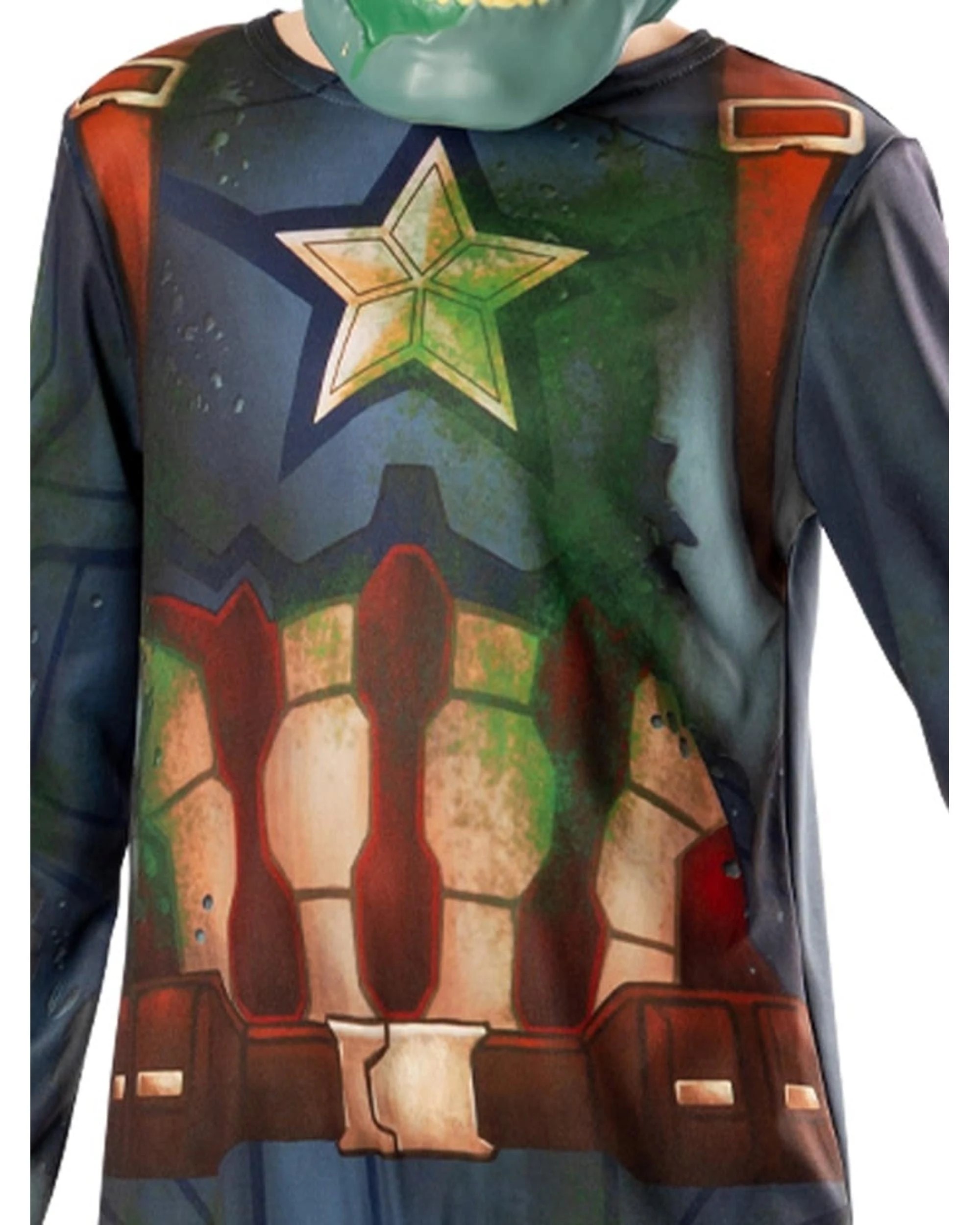 3 Marvel What If Zombie Captain America Deluxe Child Costume XL 9-10 Years, 3 of 4
