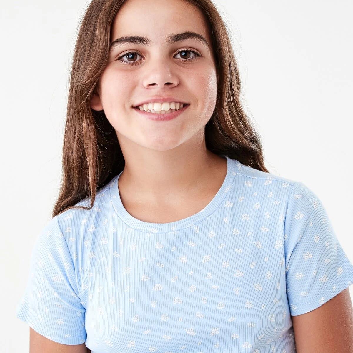 3 Short Sleeve Rib T-shirt Ditsy, 3 of 8