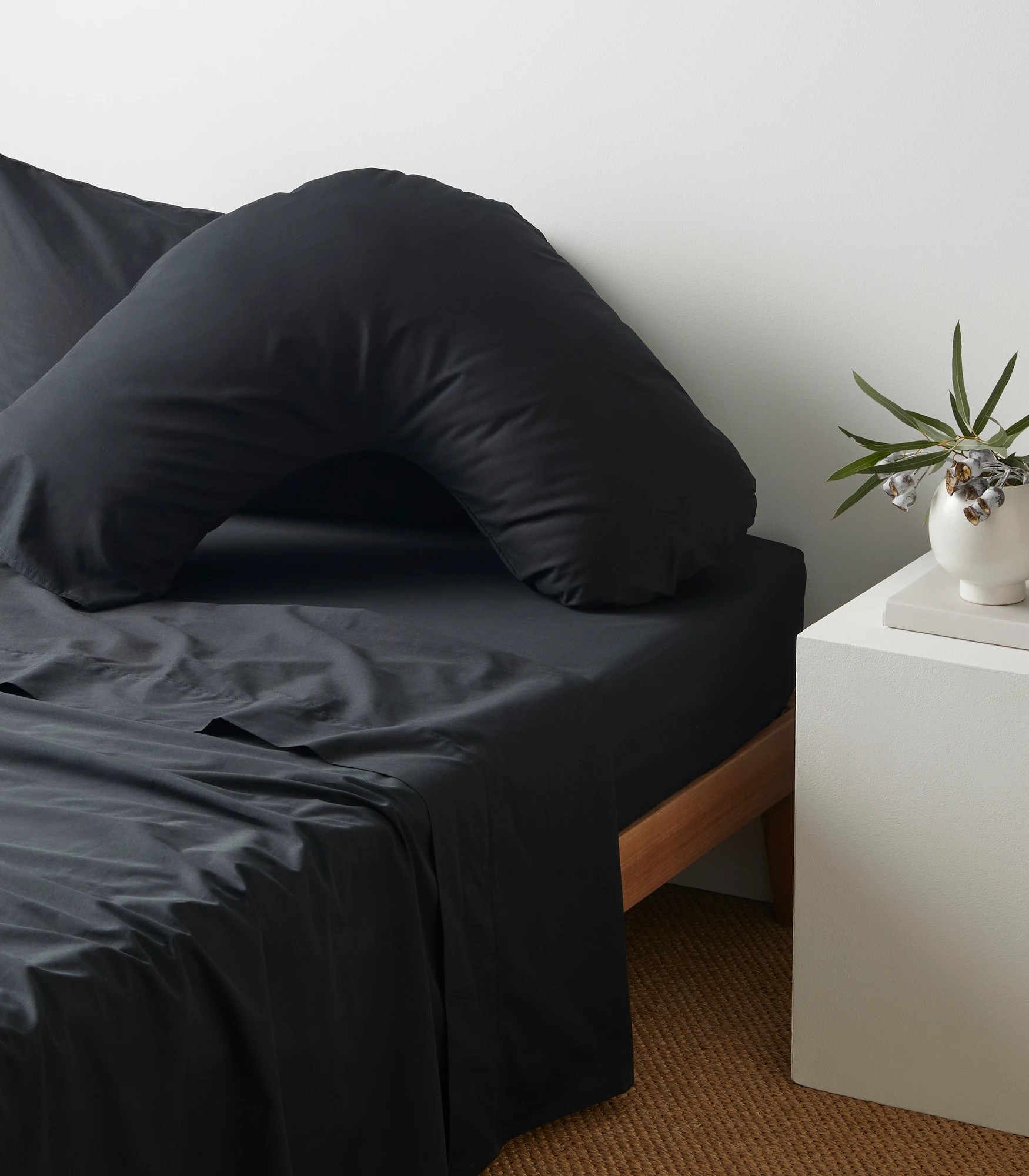 1 Target Australian Cotton 250 Thread Count Posture Pillowcase - One Size - Black, 1 of 2