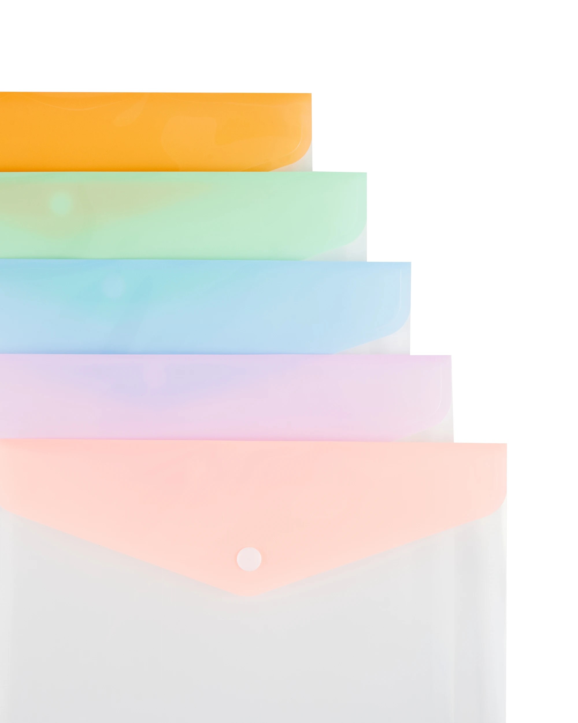 4 5 Pack A5 Button Document Wallet - Colour, 4 of 7