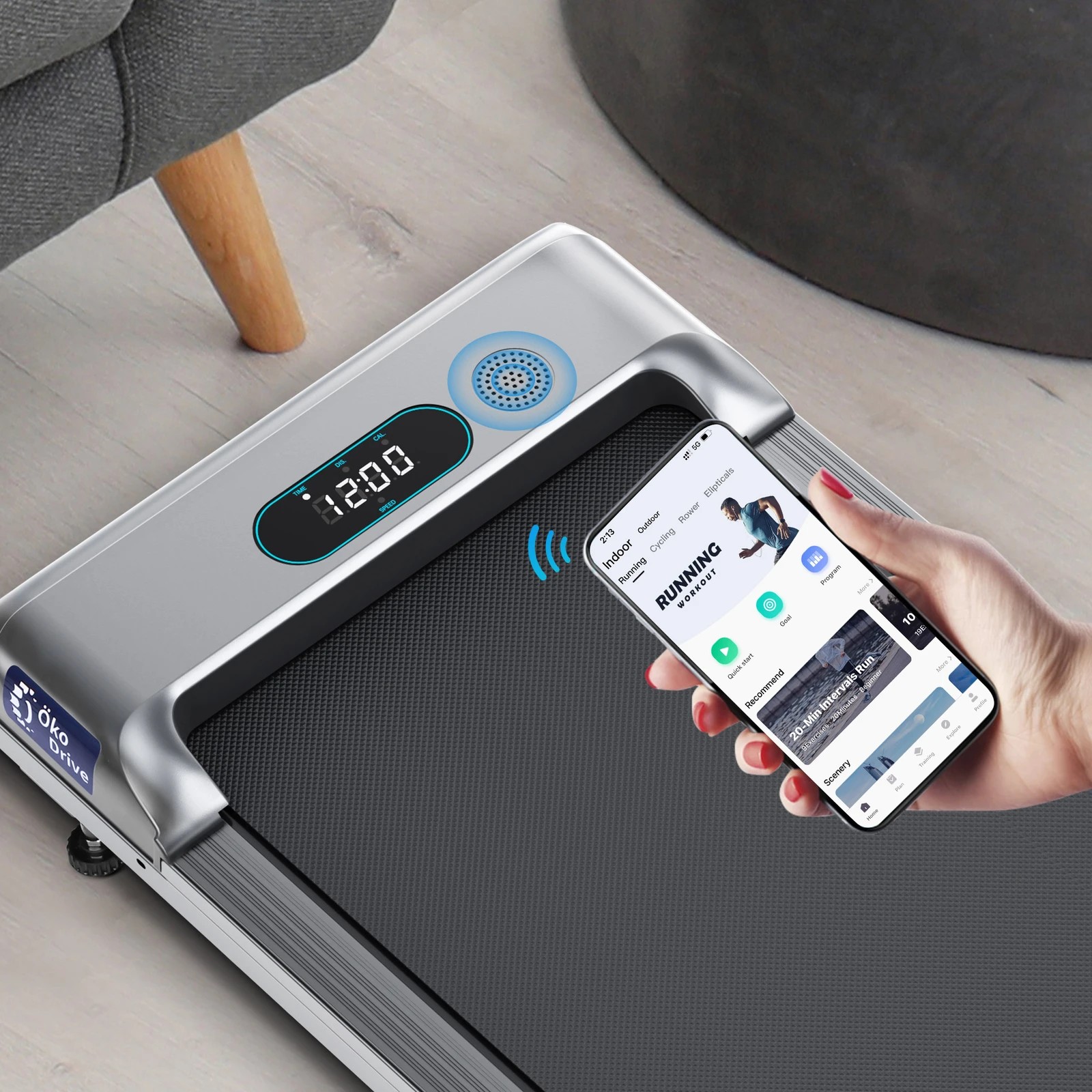 3 Black Lord Treadmill Electric Walking Pad Home Office Gym Fitness Remote Control - Silver, 3 of 9