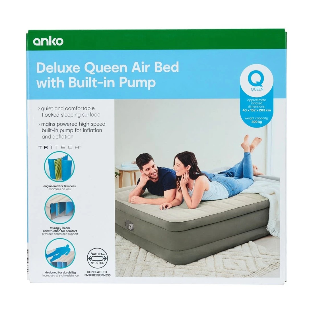 10 Air Bed with Built-In Pump - Deluxe Queen, 10 of 10