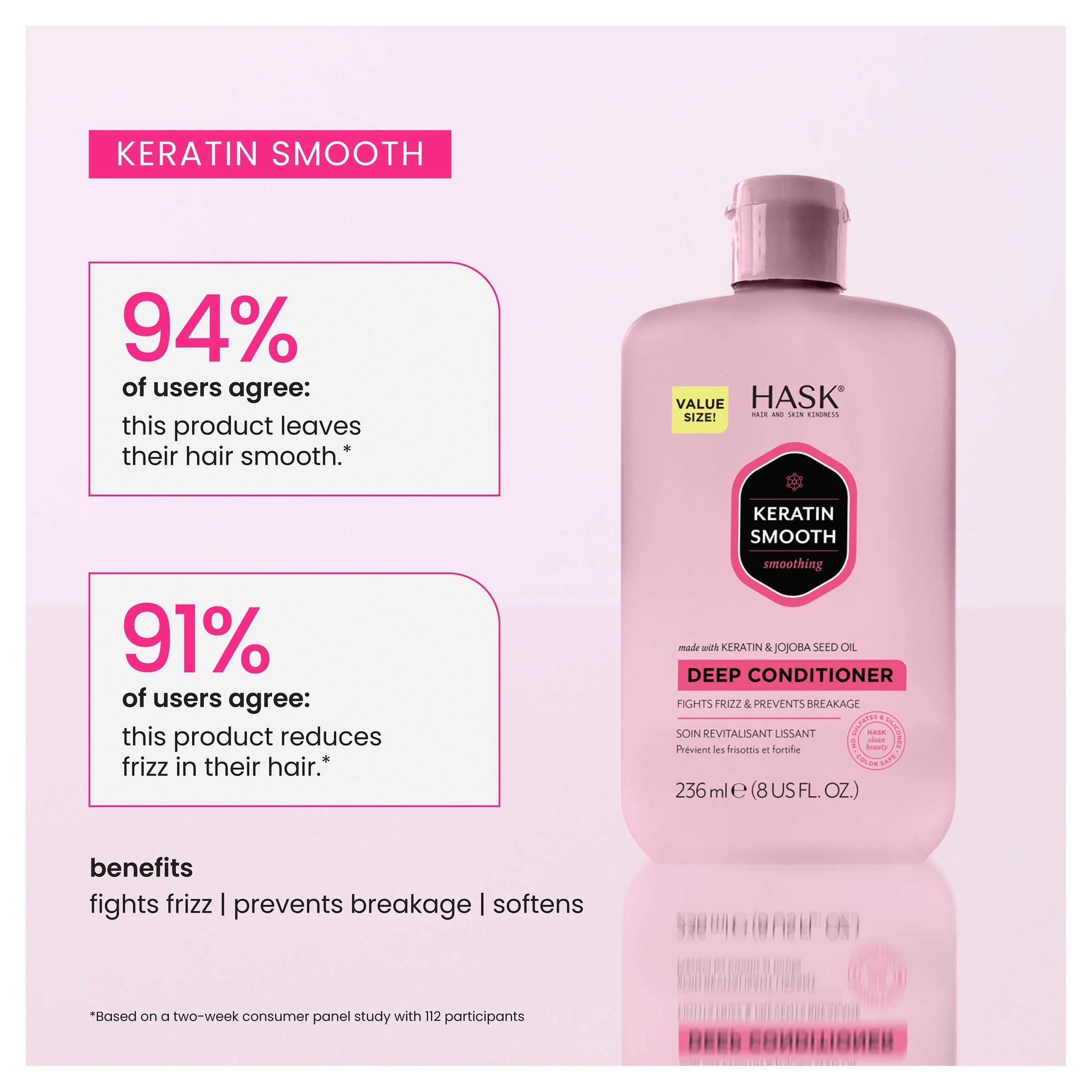 8 HASK Keratin Smoothing Deep Conditioner 236ml, 8 of 8