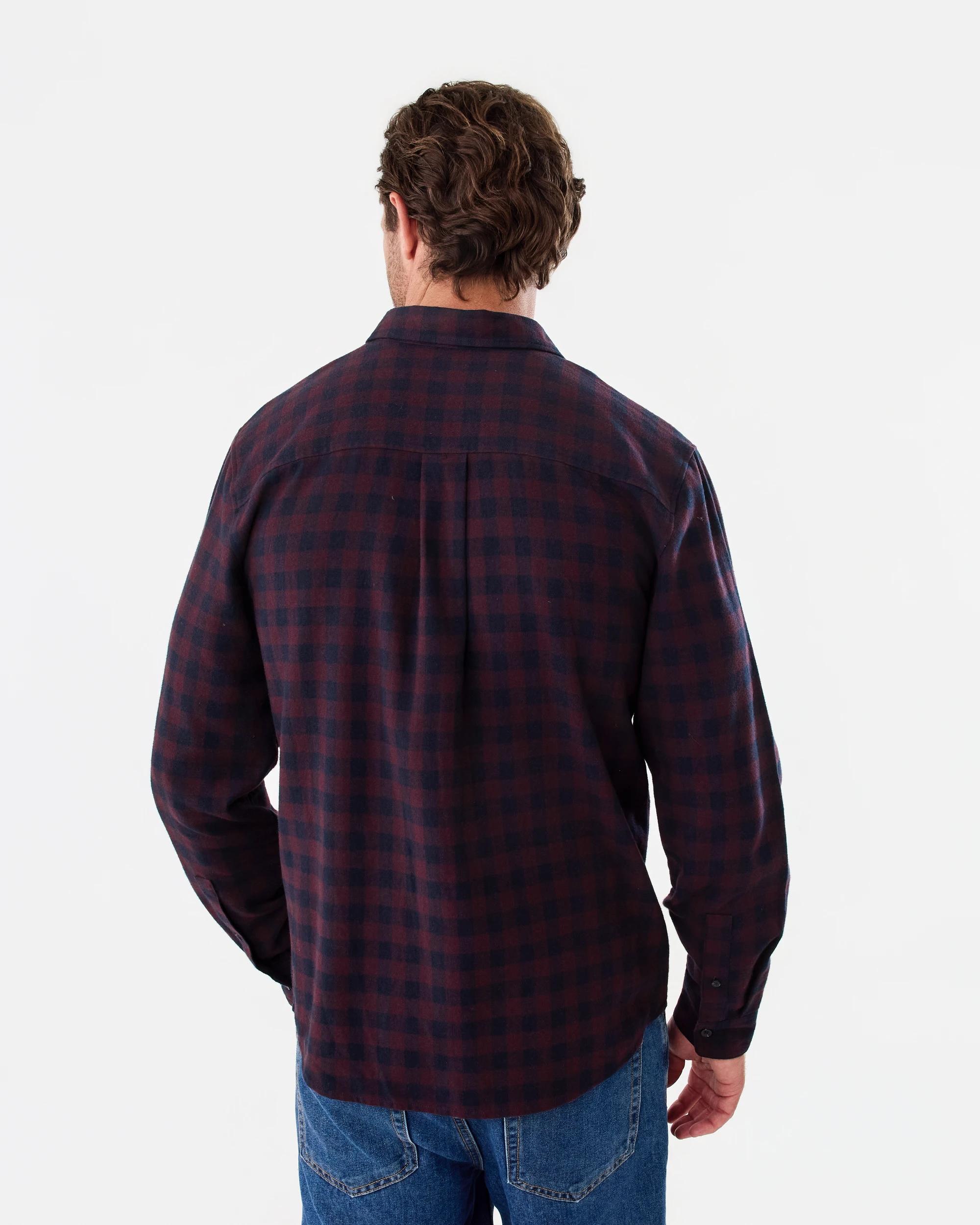 3 Long Sleeve Brushed Shirt Red Burg, 3 of 7
