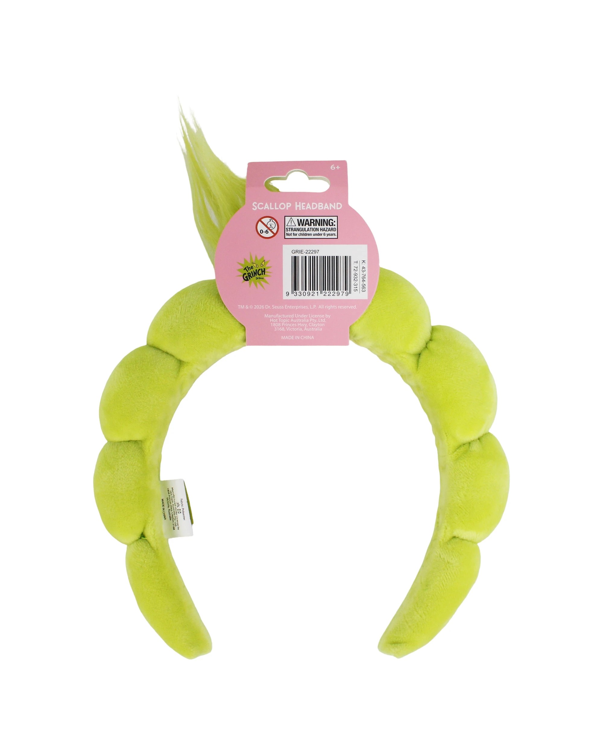 3 Dr Seuss The Grinch Scallop Headband, 3 of 4