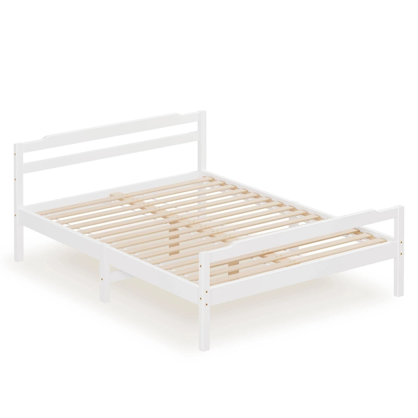 9 Alfordson Bed Frame Wooden Double Size Mattress Base Platform Timber Dubem - White, 9 of 10