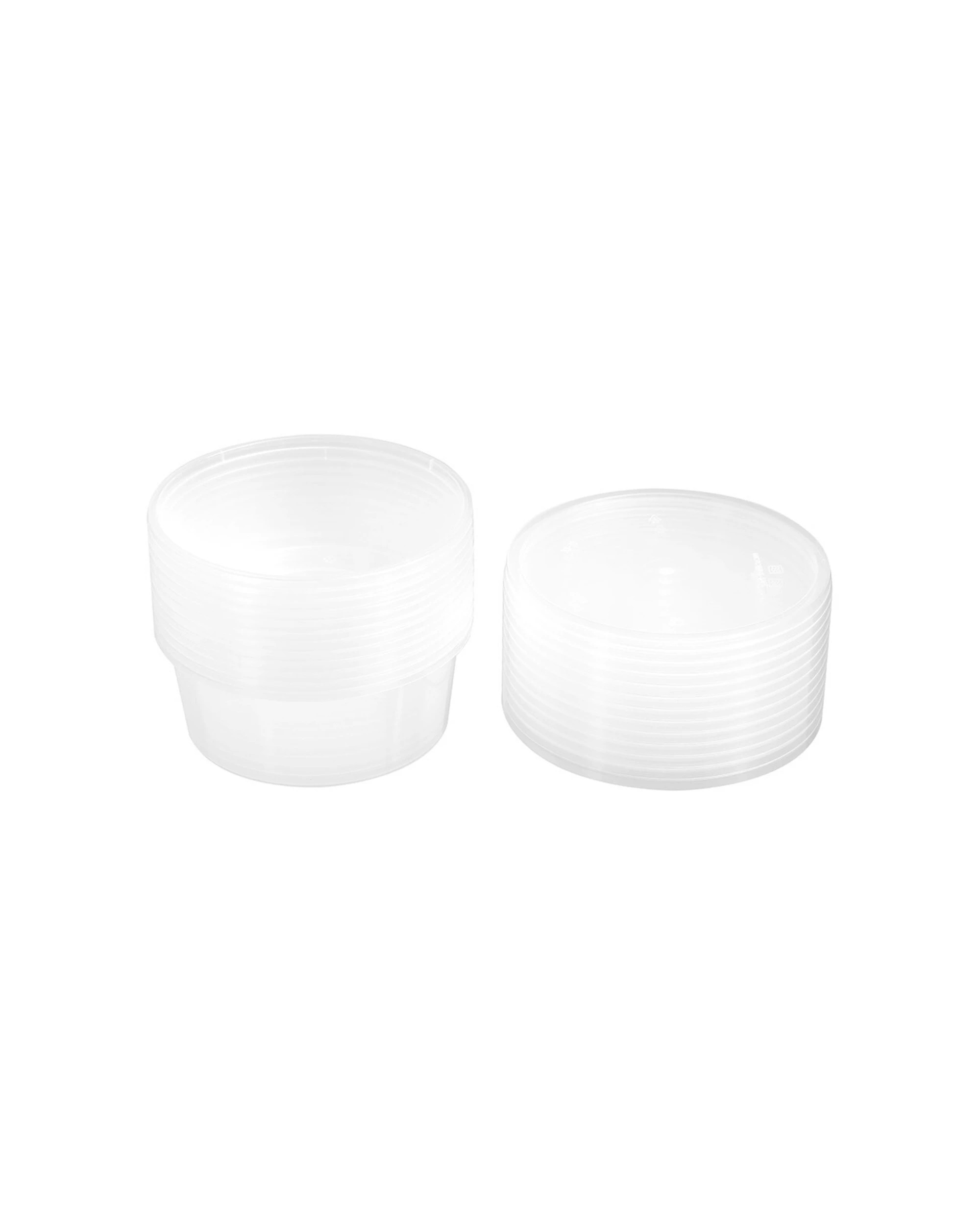 3 12pc Lemon & Lime Reusable Meal Prepping Food Storage Container Round Box 300ml
 - Clear, 3 of 4