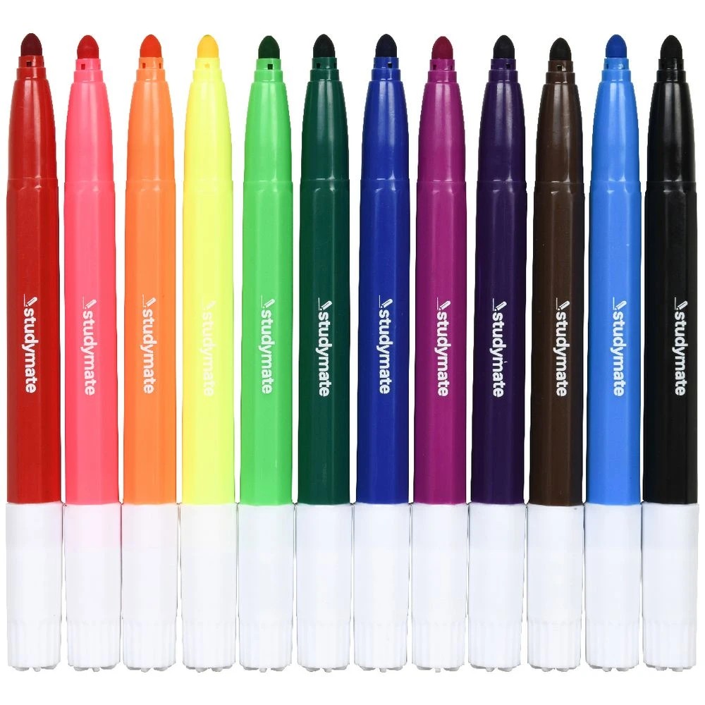 4 Studymate Jumbo Coloured Markers 12 Pack, 4 of 10