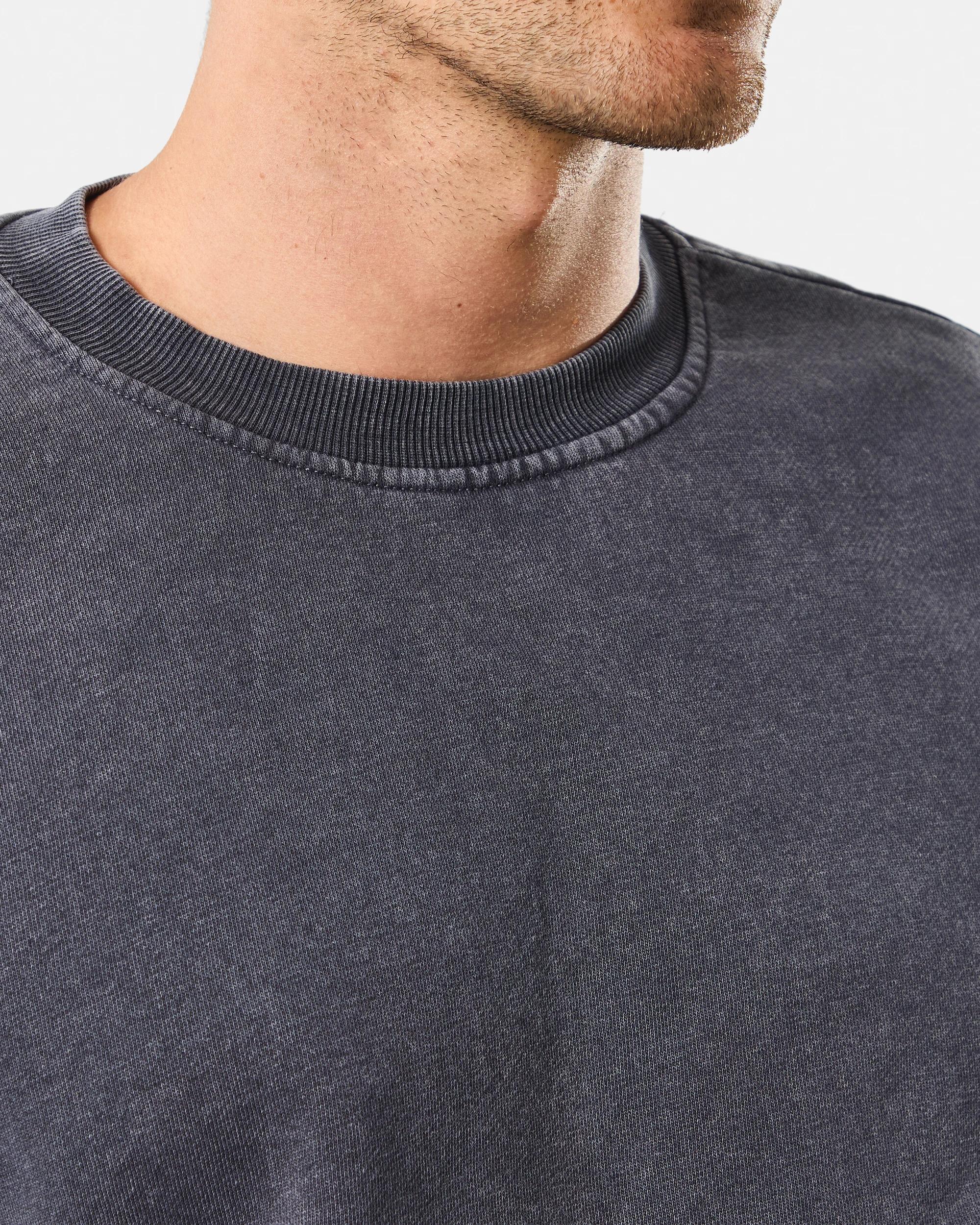 6 Garment Dyed Crew Neck Sweatshirt Gry Lava, 6 of 8