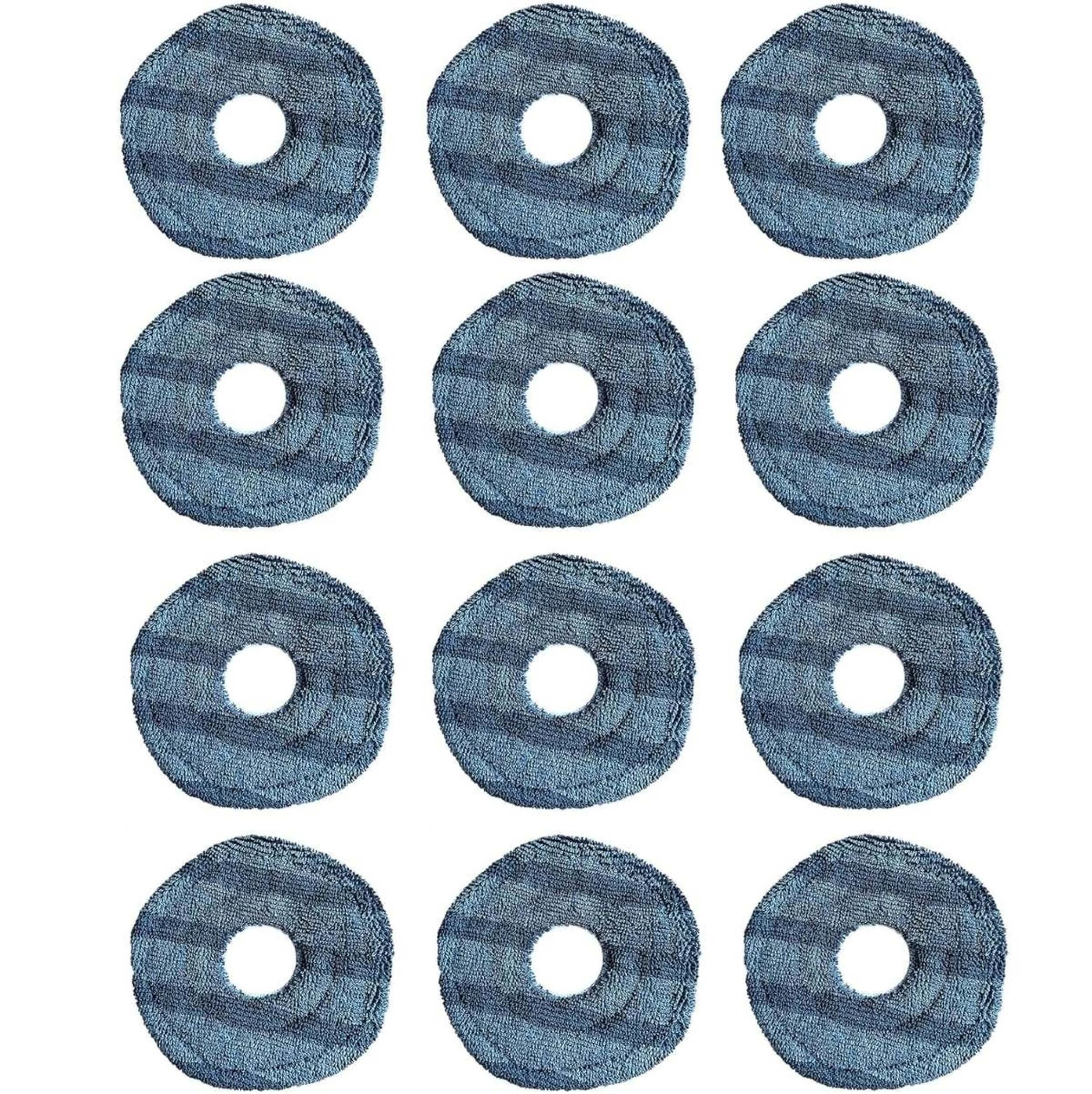 1 Hygieia 12 Pack Washable Microfibre Mopping Cloths For Eufy X10 Pro Omni & X9 Pro - Grey, 1 of 4