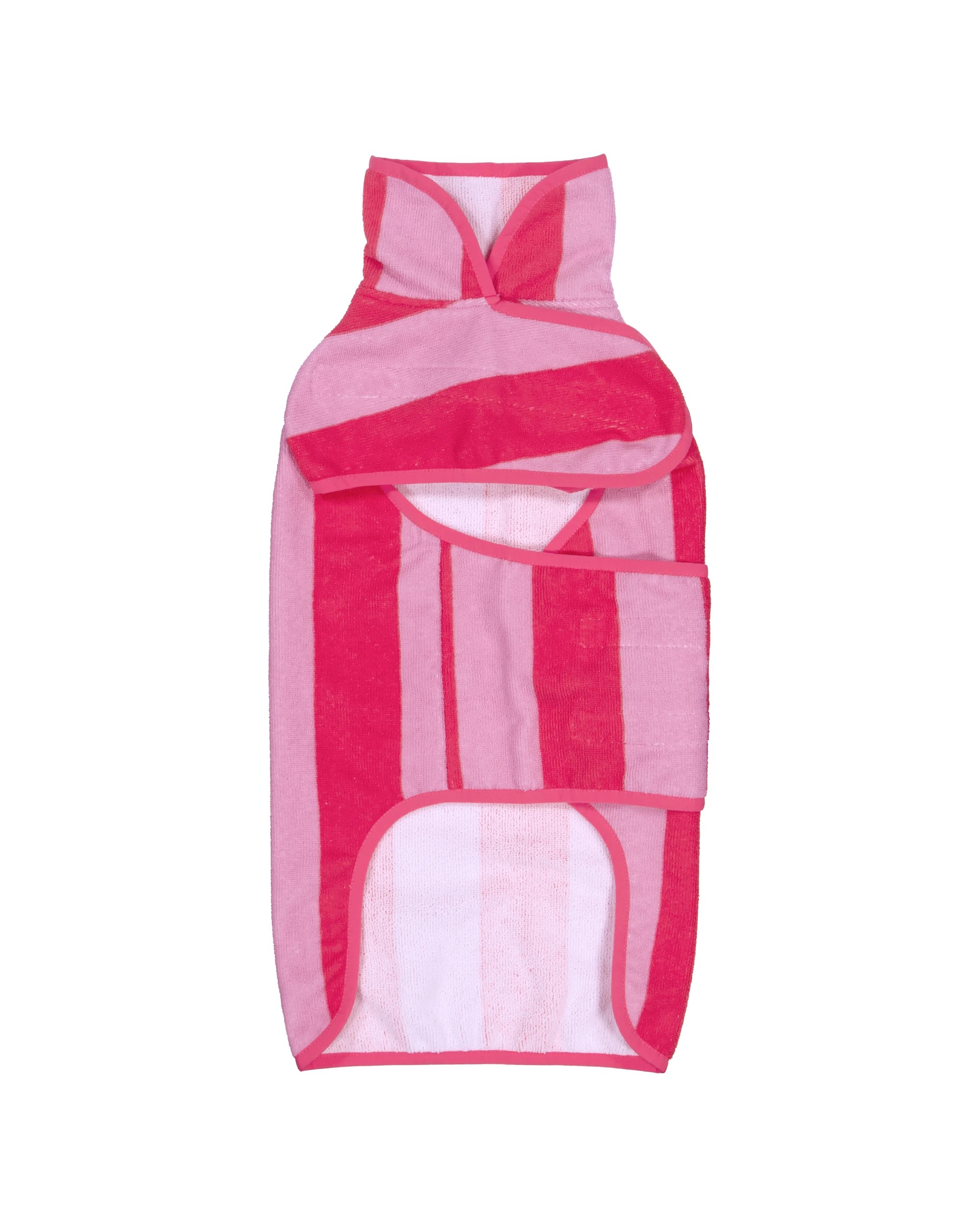 6 Pet Thick Stripe Towel - Large, Pink, 6 of 10