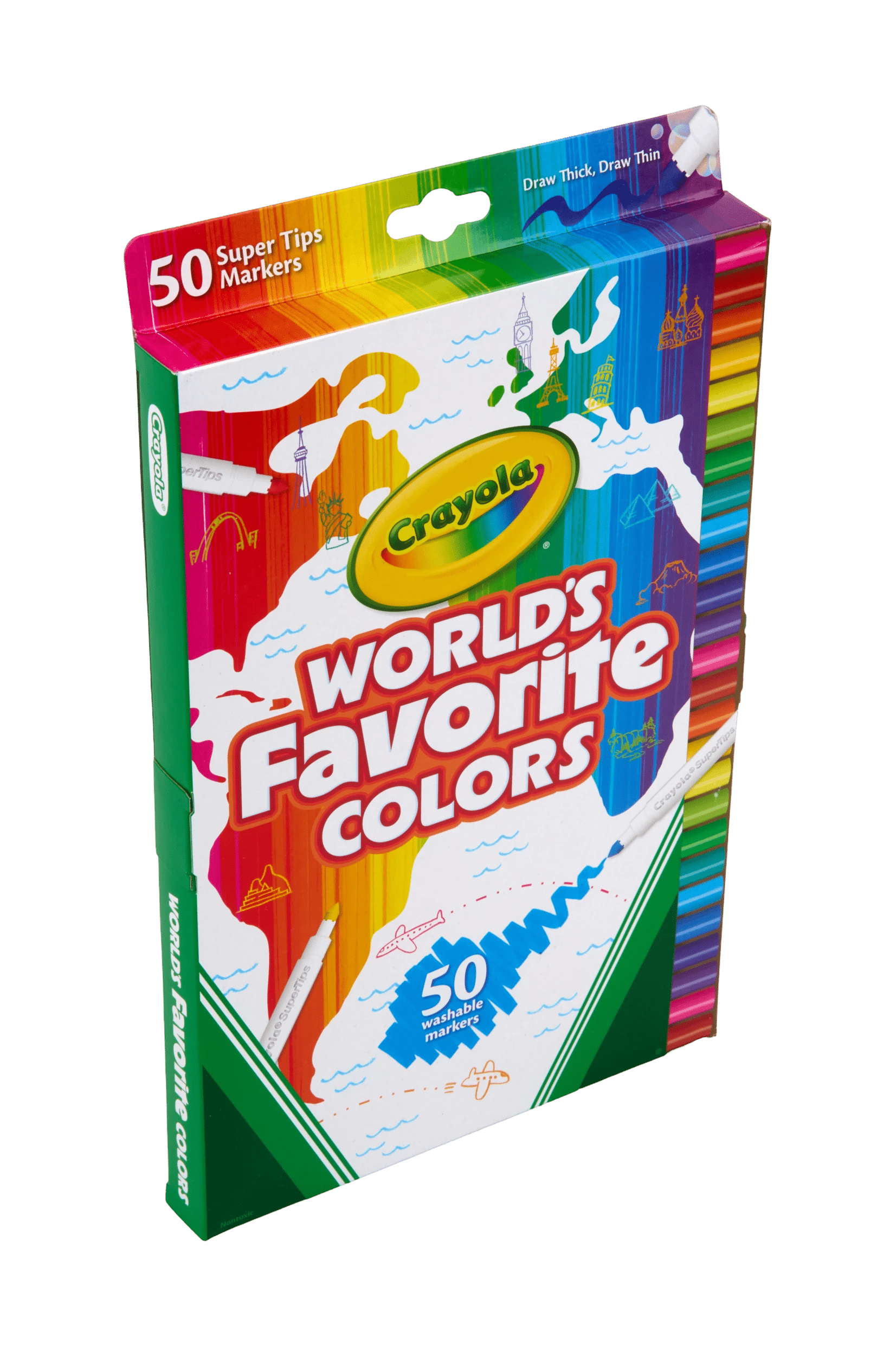 2 Crayola 50 Pack World's Favourite Colours Washable Supertips - Multi, 2 of 4