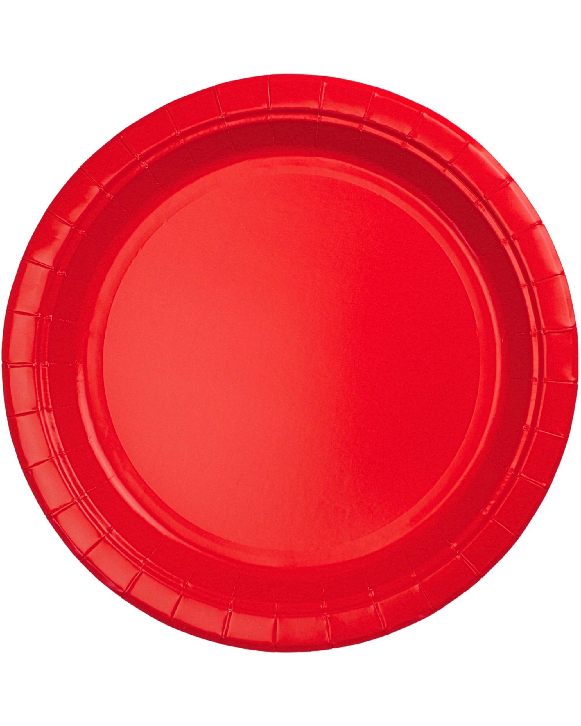1 Party Maker Large Paper Plates Pack of 12 - Red, 1 of 3