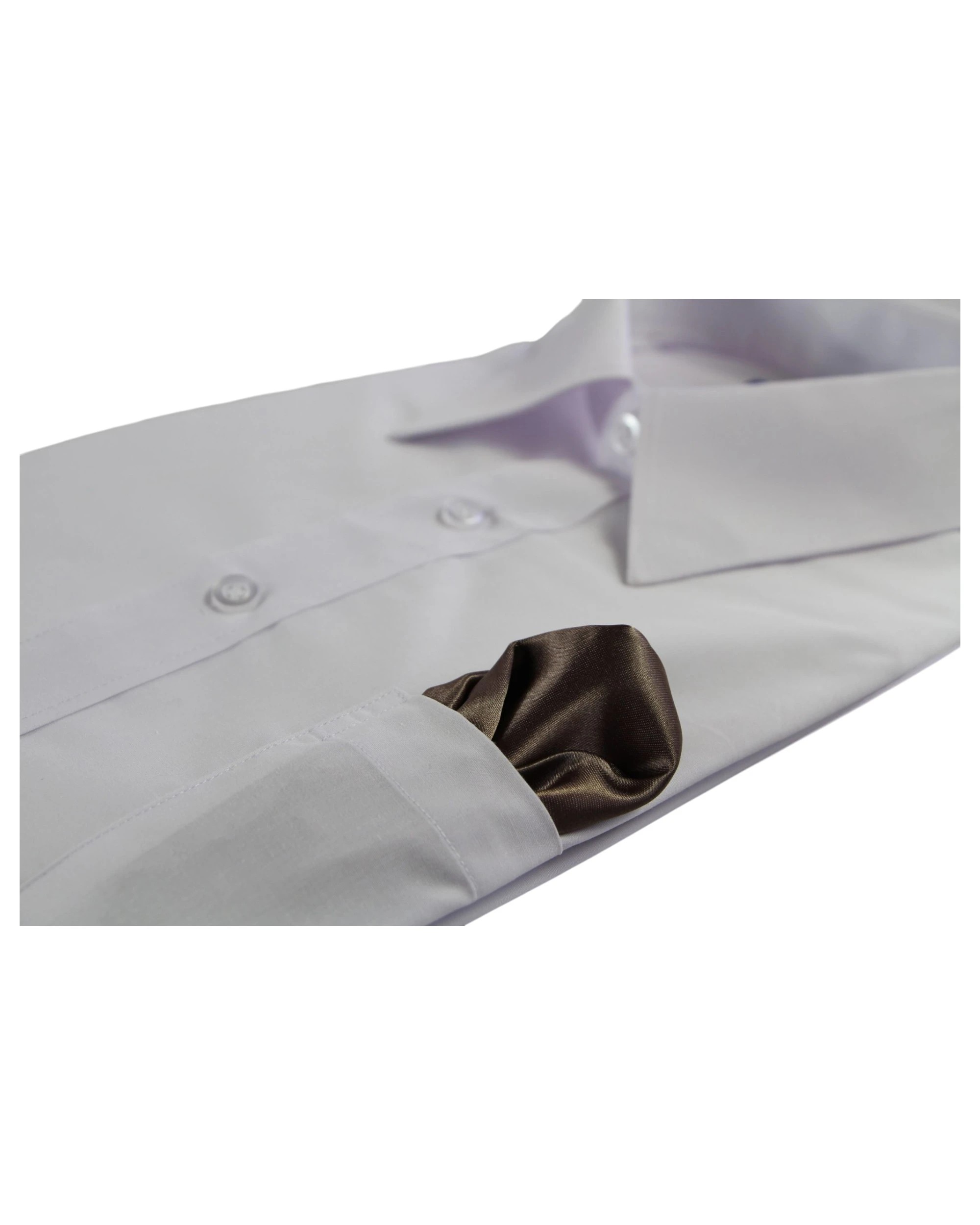 3 Zasel Mens Pocket Square - Brown, 3 of 3