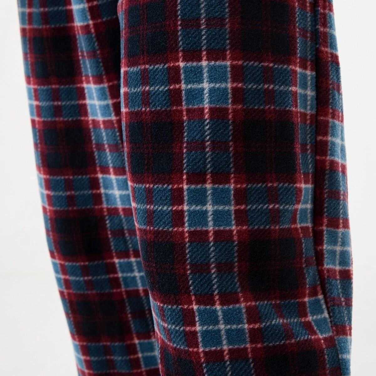 7 Long Sleeve Fleece Pyjama Set Fallscheck, 7 of 7