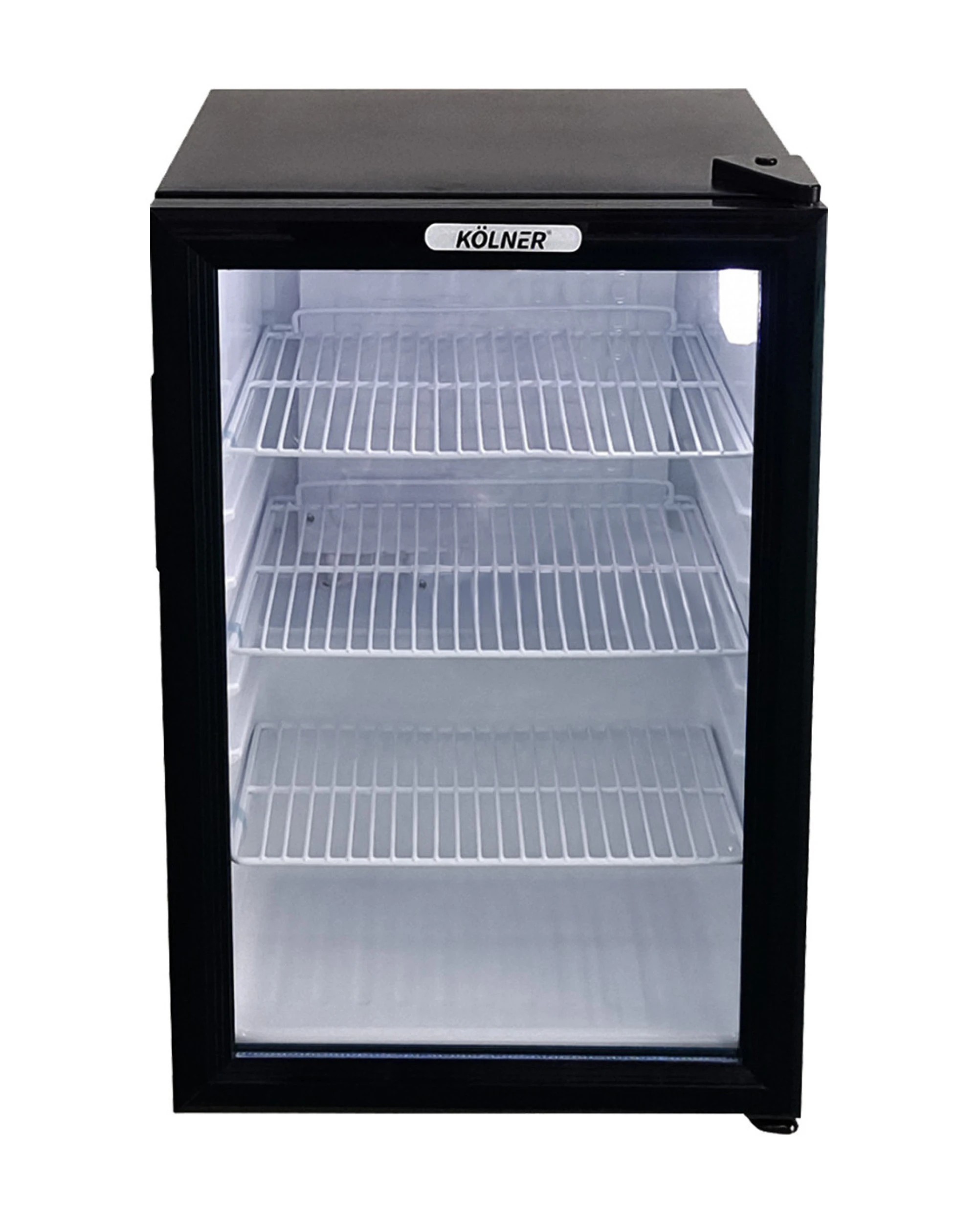 1 Kolner 70L Mini Bar Fridge - Double-Glazed Glass Door Beverage Cooler - Black, 1 of 7