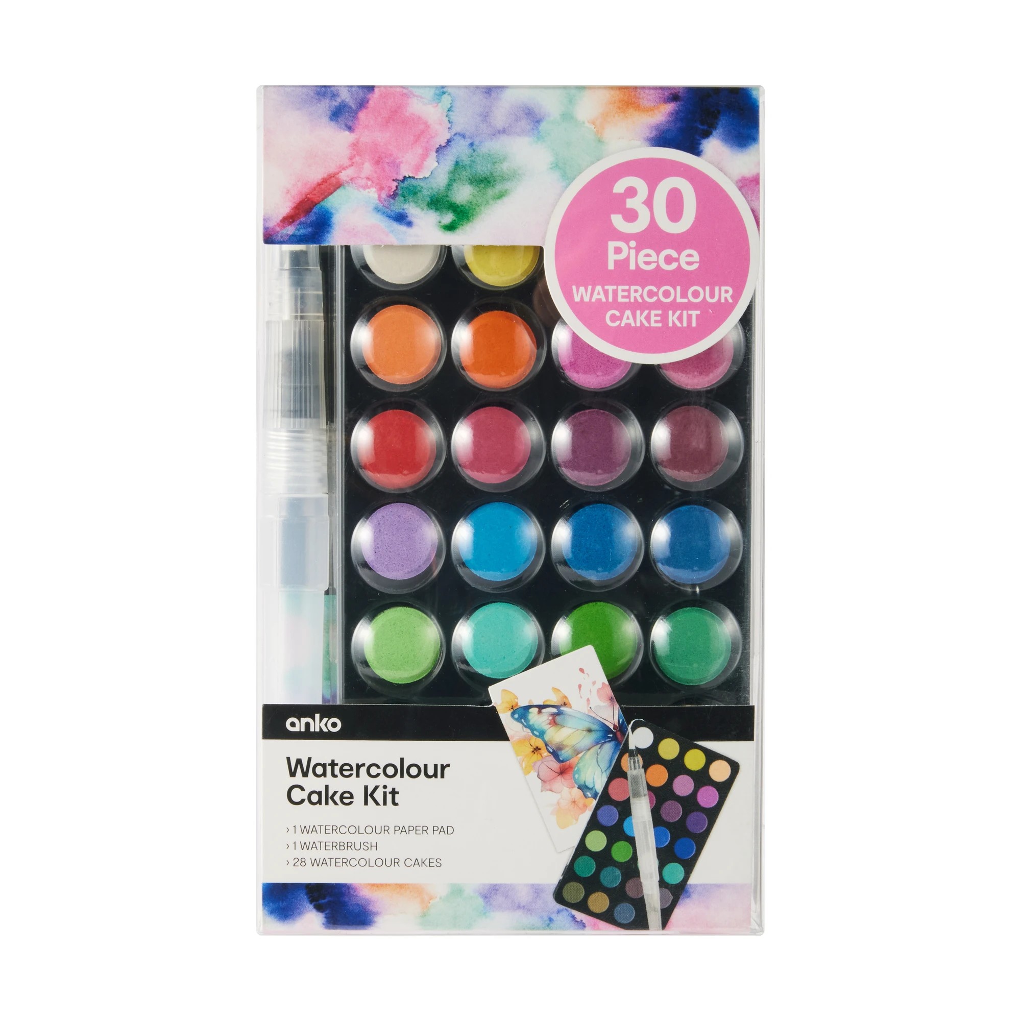 1 30 Piece Watercolour Cake Kit, 1 of 10
