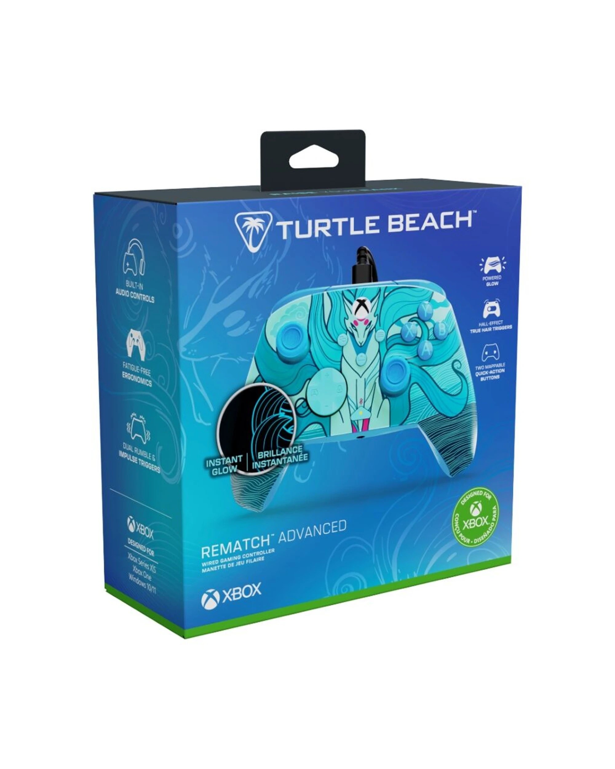4 Turtle Beach Rematch Advanced USB-C Wired Xbox PC Gaming Controller Kitsune - Blue, 4 of 7